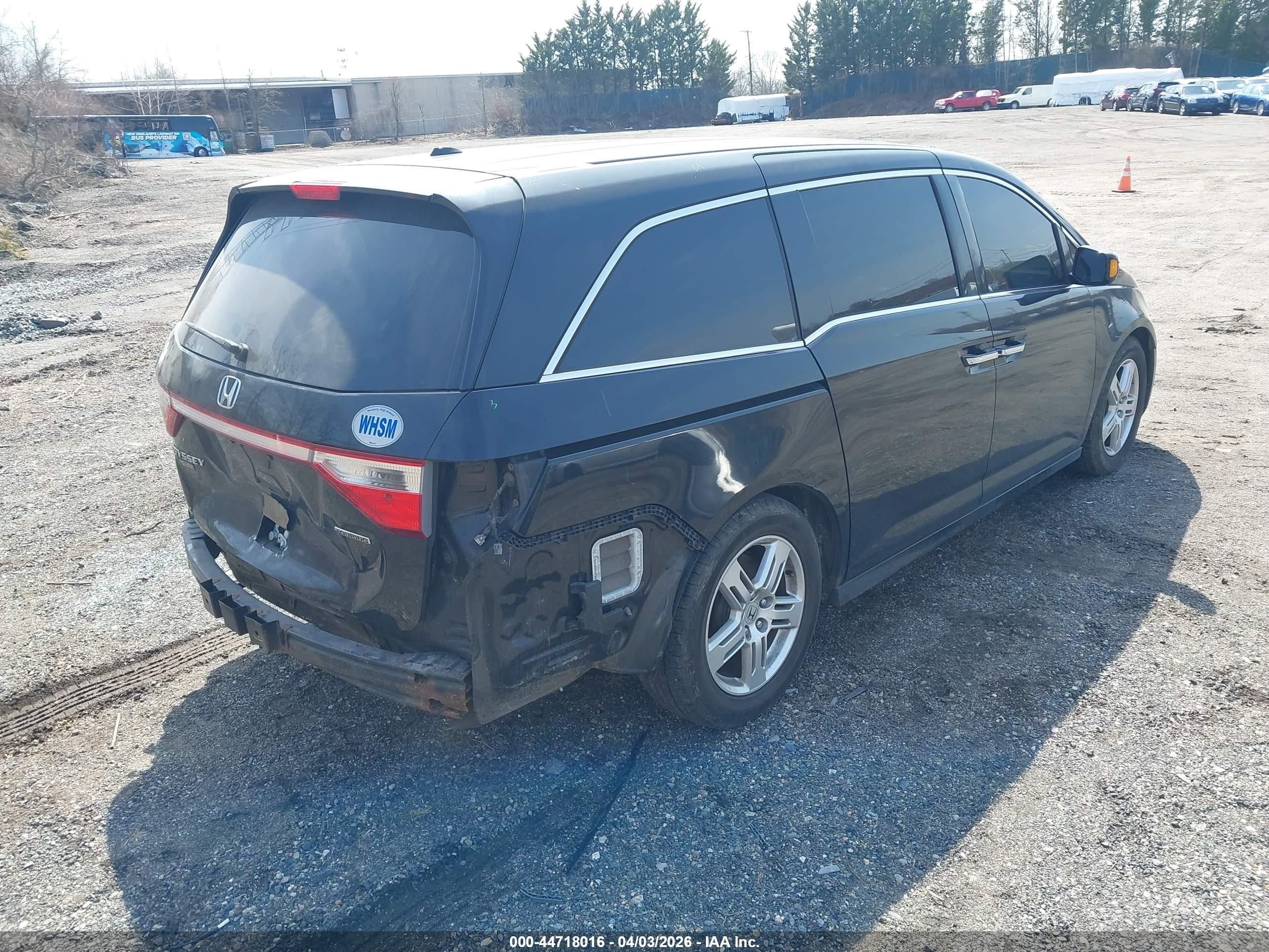 2012 Honda Odyssey Touring/touring Elite Black vin: 5FNRL5H93CB008663