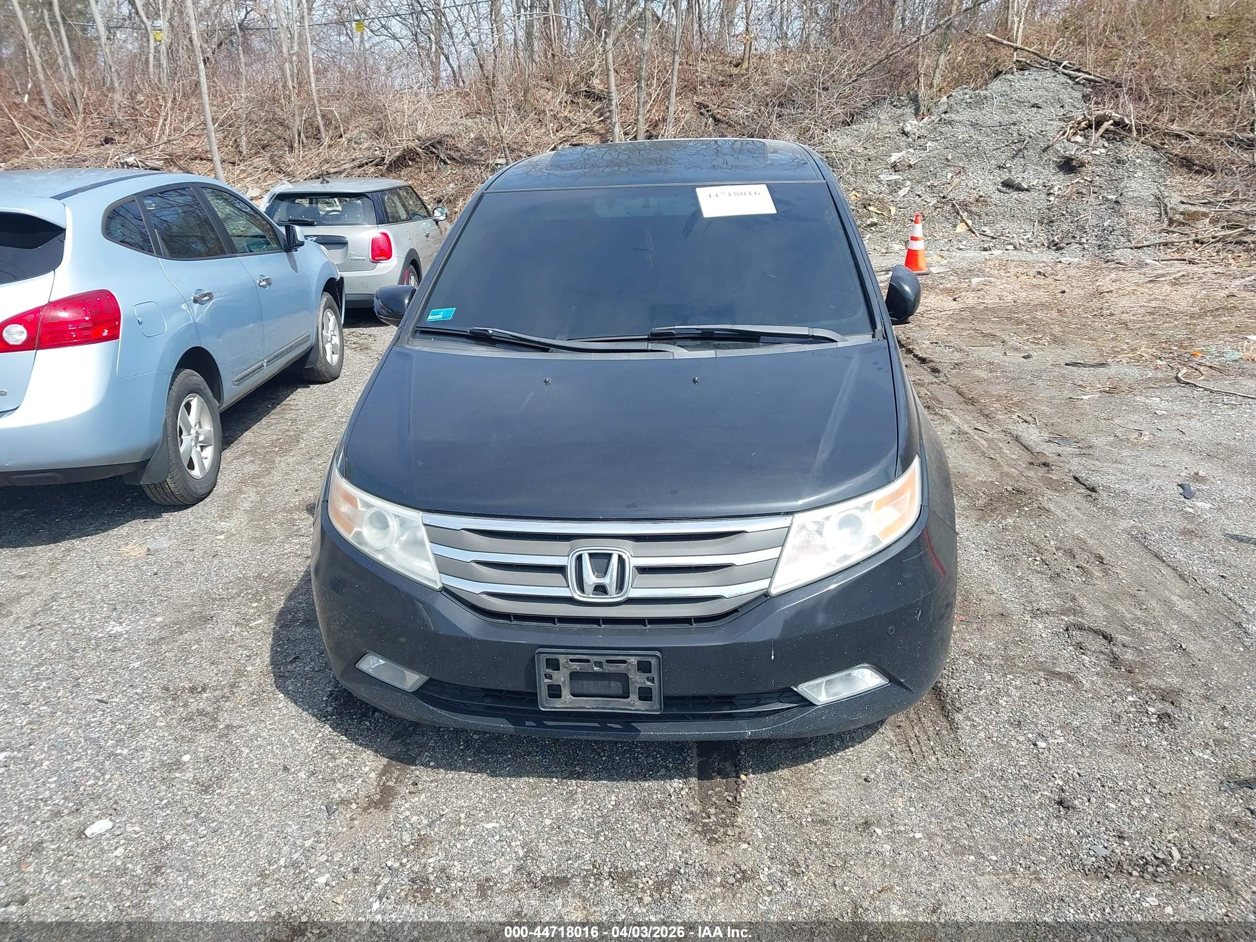 2012 Honda Odyssey Touring/touring Elite Black vin: 5FNRL5H93CB008663