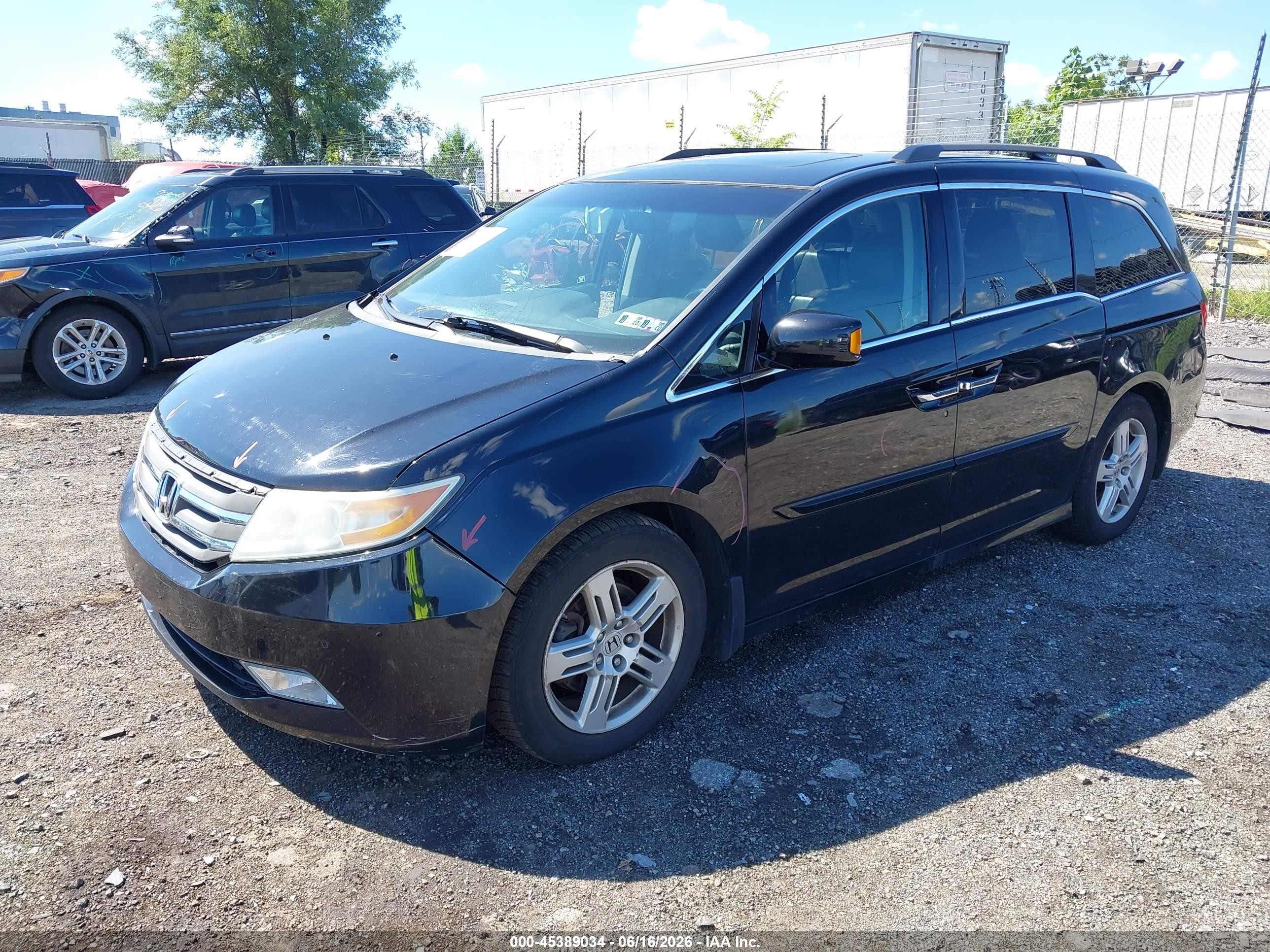 2012 Honda Odyssey Touring/touring Elite Black vin: 5FNRL5H93CB053070