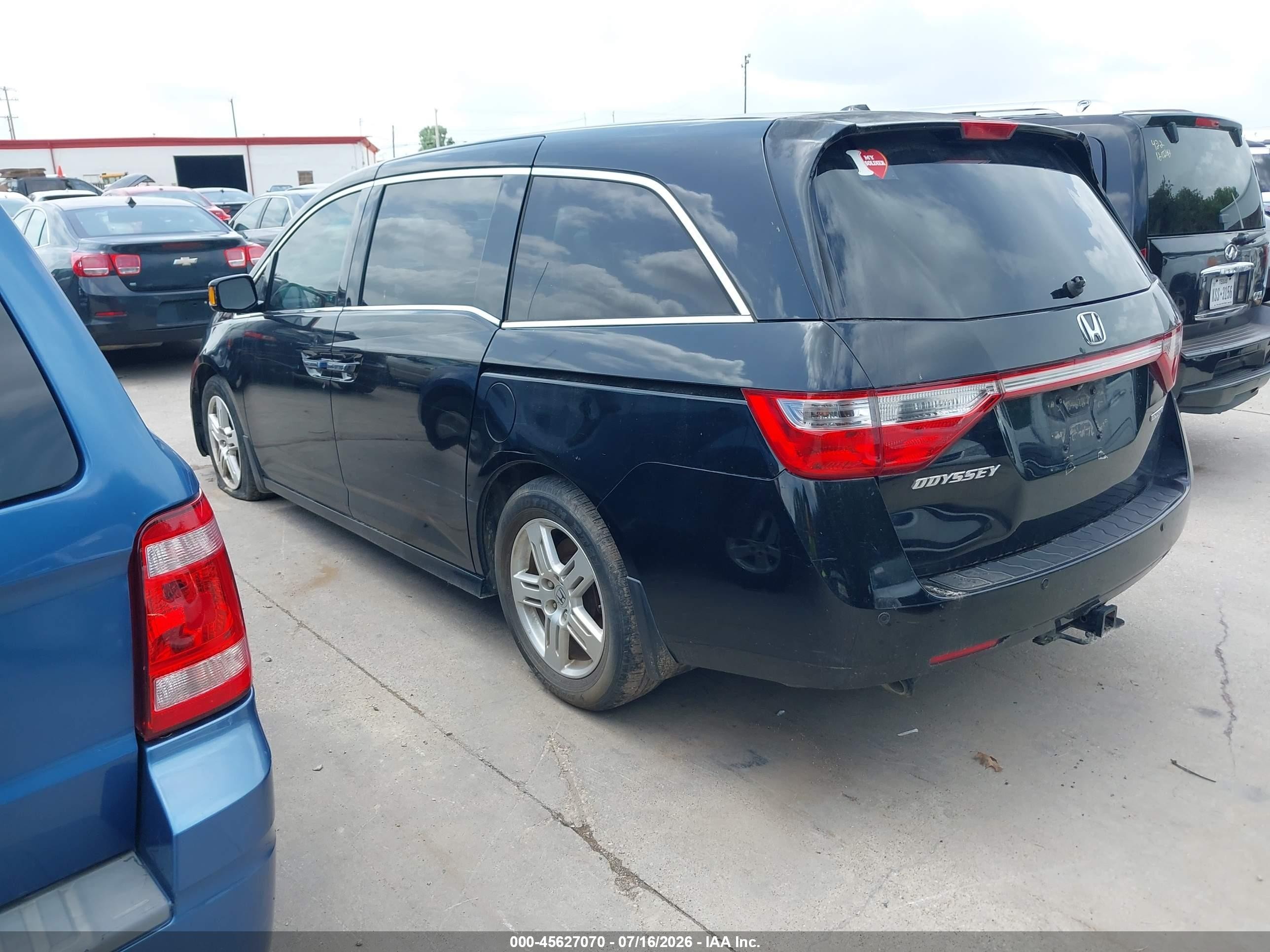 2012 Honda Odyssey Touring/touring Elite Black vin: 5FNRL5H93CB079894