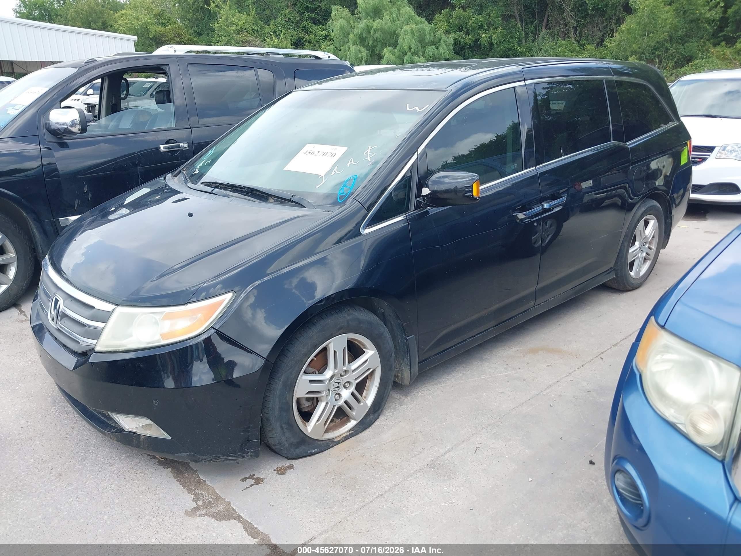 2012 Honda Odyssey Touring/touring Elite Black vin: 5FNRL5H93CB079894