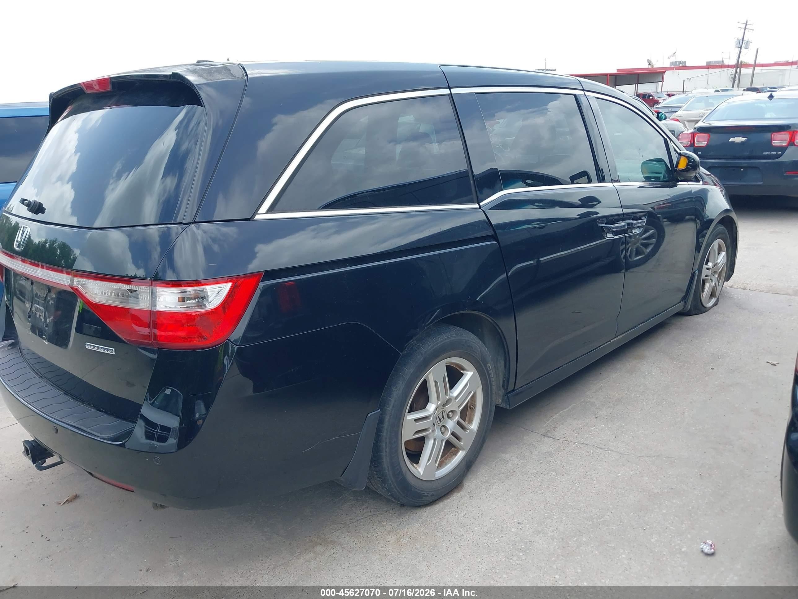 2012 Honda Odyssey Touring/touring Elite Black vin: 5FNRL5H93CB079894