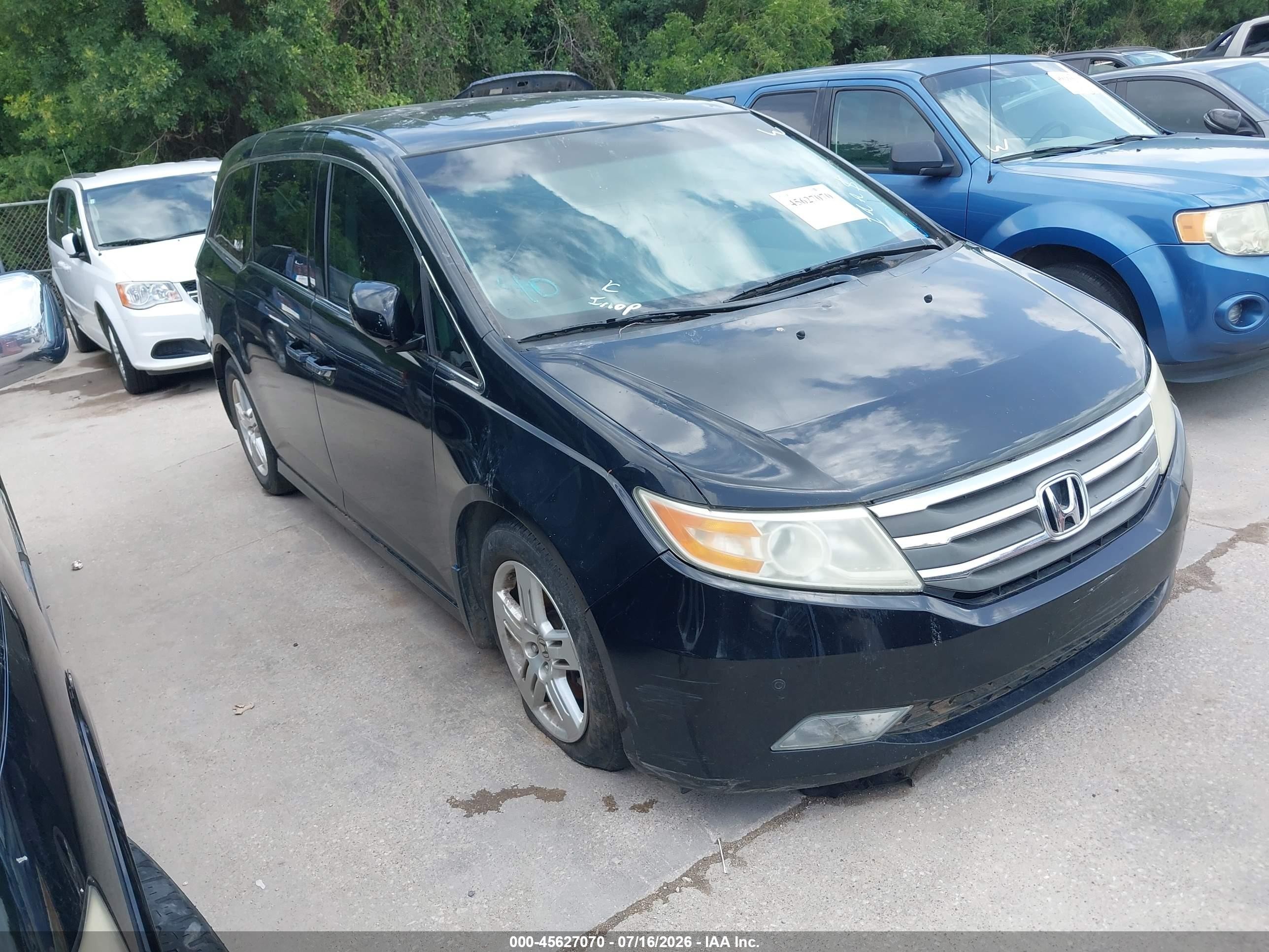 2012 Honda Odyssey Touring/touring Elite Black vin: 5FNRL5H93CB079894