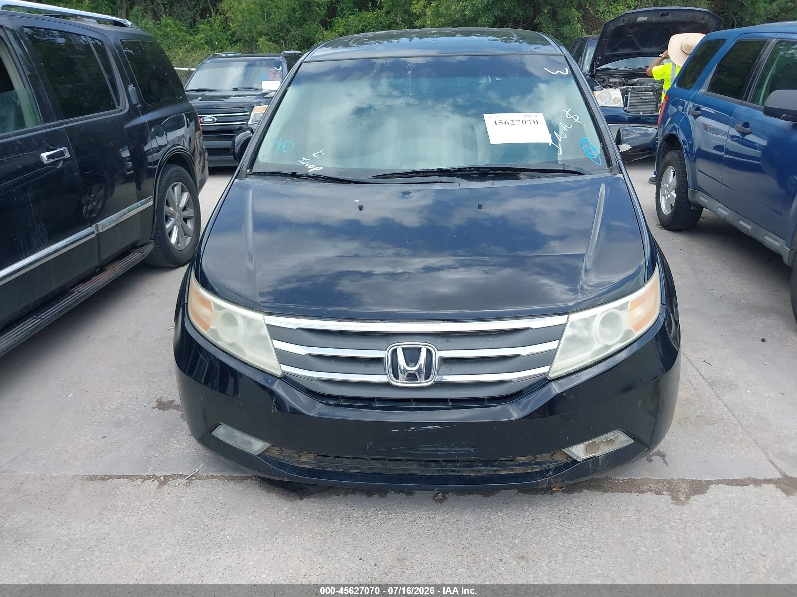 2012 Honda Odyssey Touring/touring Elite Black vin: 5FNRL5H93CB079894