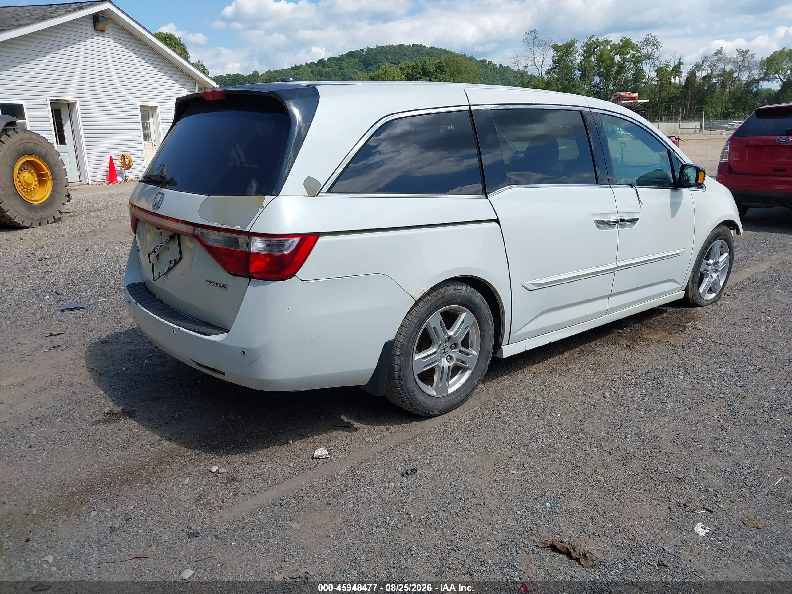 2012 Honda Odyssey Touring/touring Elite White vin: 5FNRL5H93CB118953