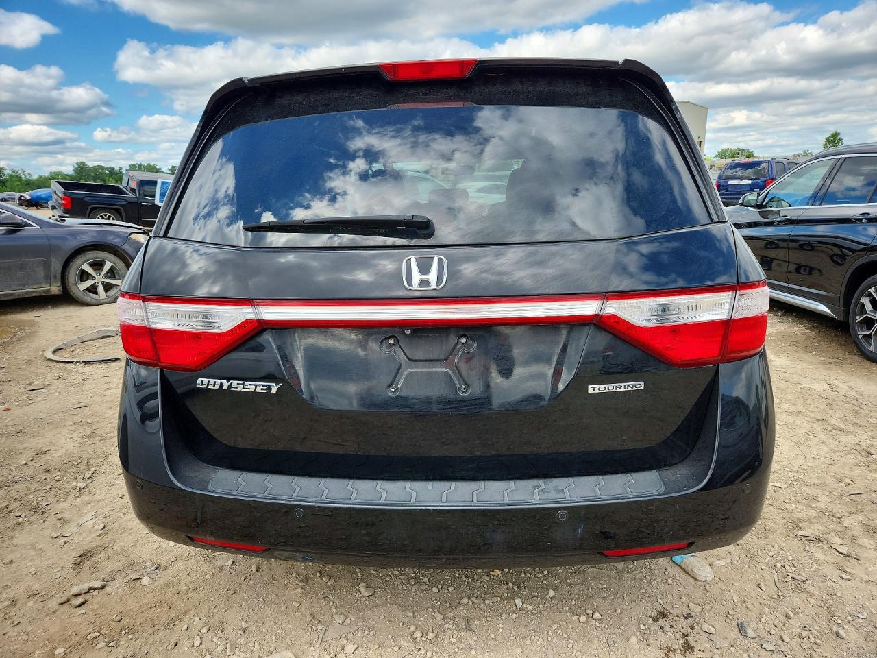 2012 Honda Odyssey Touring Black vin: 5FNRL5H93CB128494