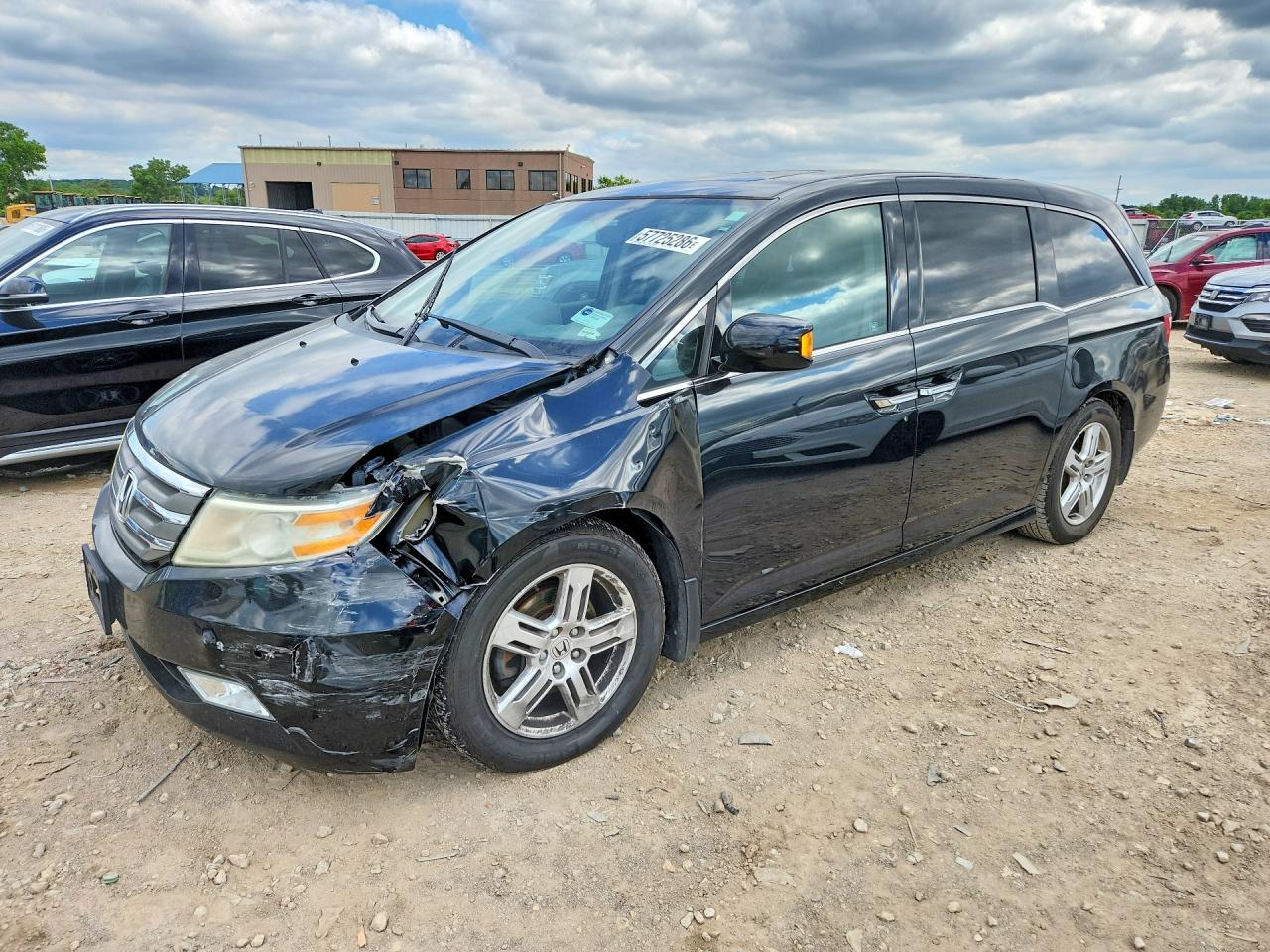 2012 Honda Odyssey Touring Black vin: 5FNRL5H93CB128494