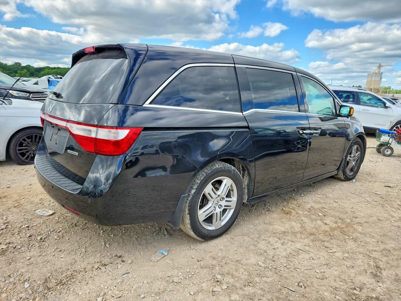 2012 Honda Odyssey Touring Black vin: 5FNRL5H93CB128494
