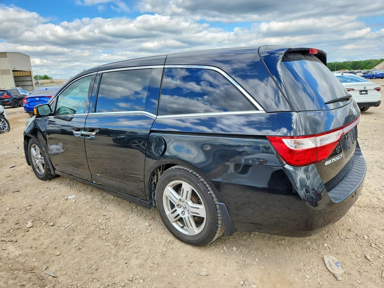 2012 Honda Odyssey Touring Black vin: 5FNRL5H93CB128494