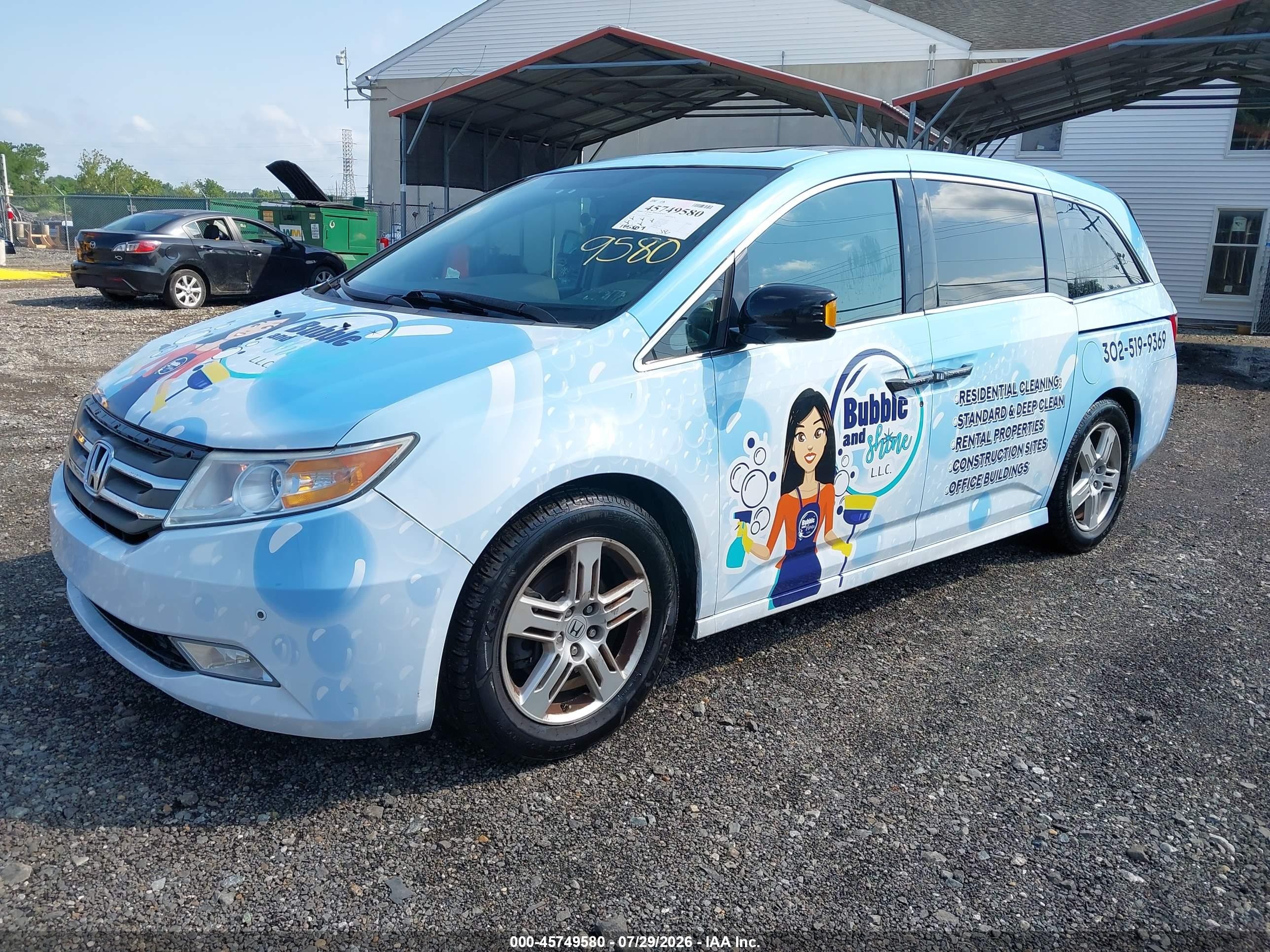 2013 Honda Odyssey Touring/touring Elite Blue vin: 5FNRL5H93DB006025