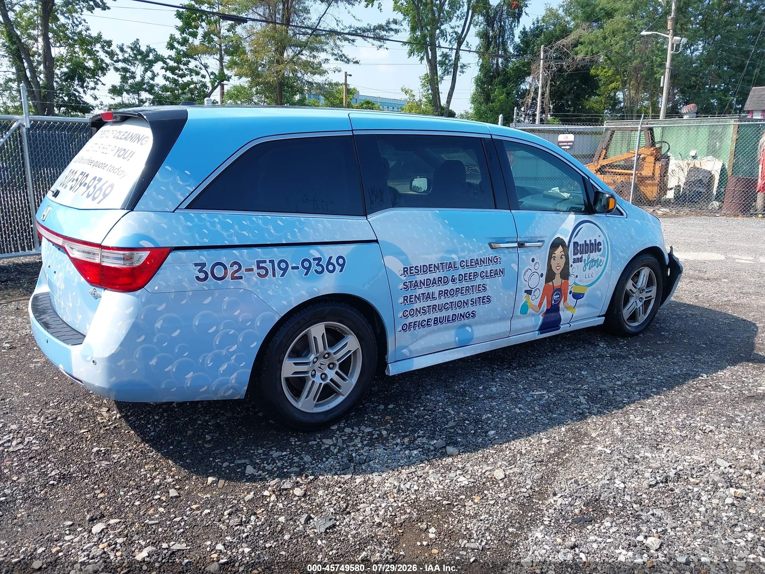 2013 Honda Odyssey Touring/touring Elite Blue vin: 5FNRL5H93DB006025