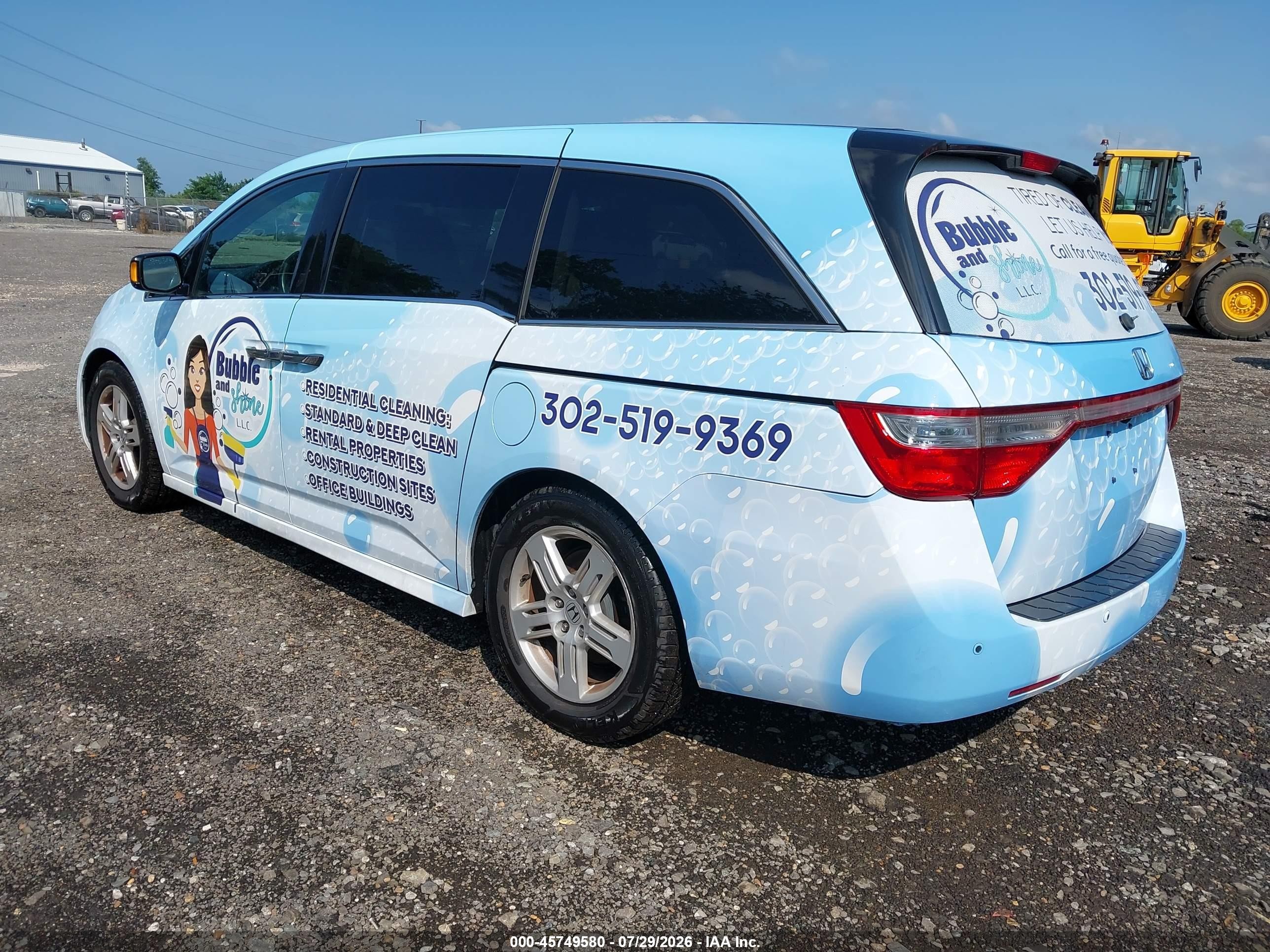 2013 Honda Odyssey Touring/touring Elite Blue vin: 5FNRL5H93DB006025
