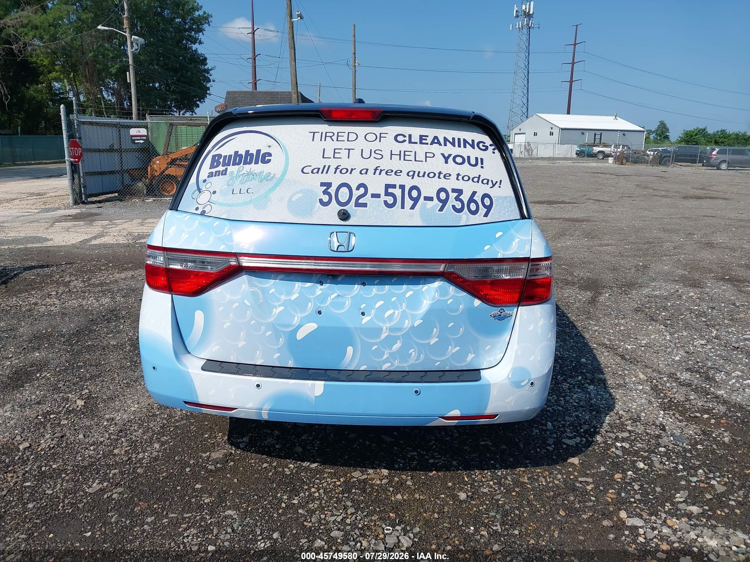 2013 Honda Odyssey Touring/touring Elite Blue vin: 5FNRL5H93DB006025