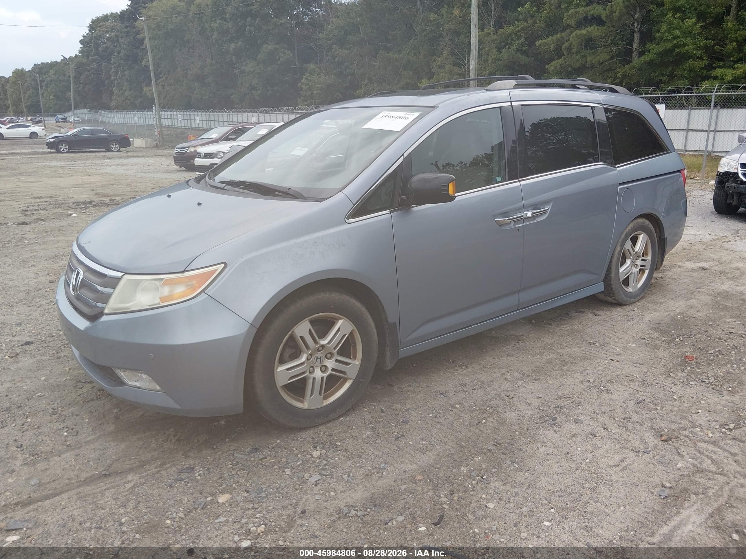 2013 Honda Odyssey Touring/touring Elite Blue vin: 5FNRL5H93DB026033
