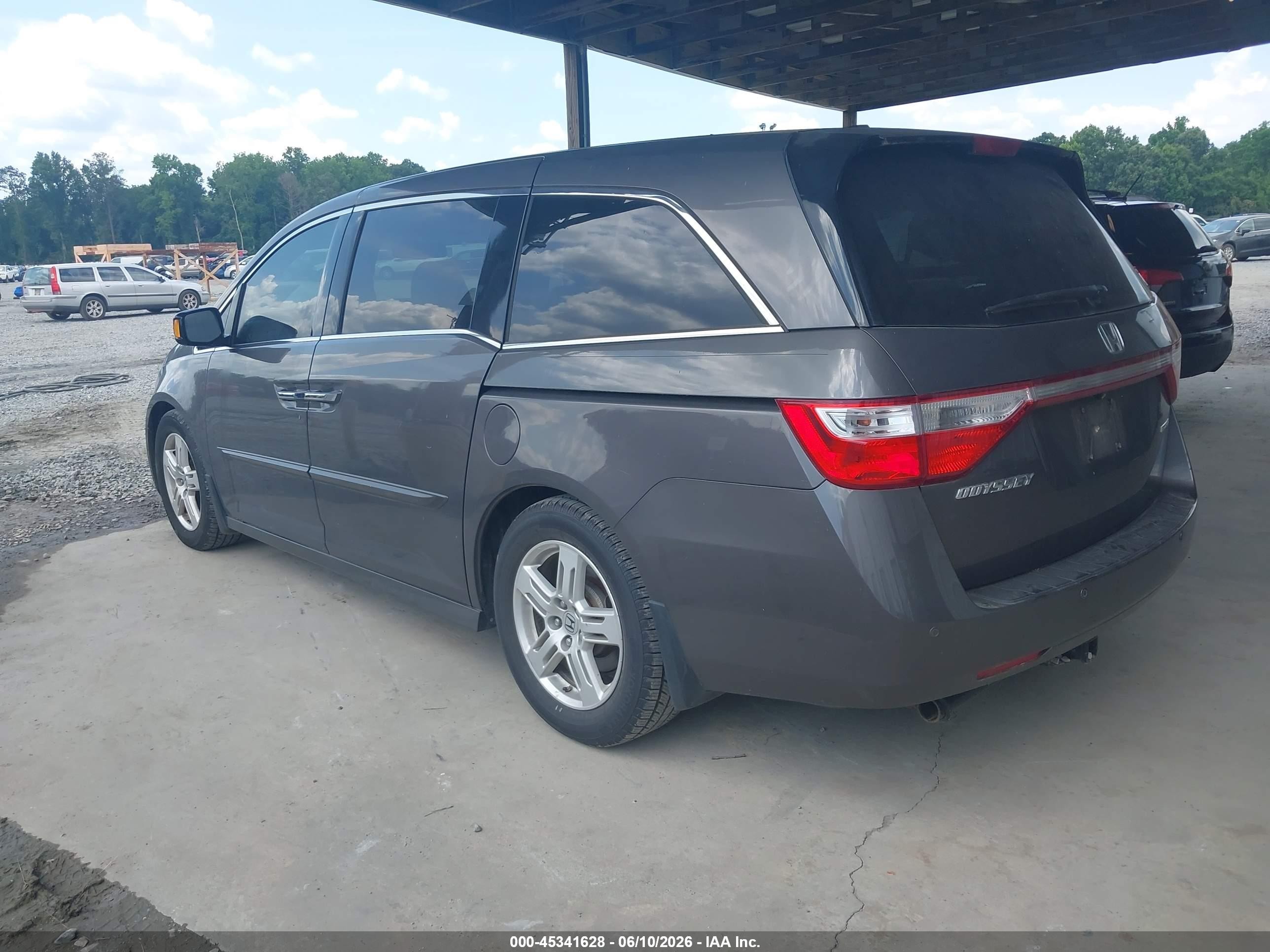 2013 Honda Odyssey Touring/touring Elite Серый vin: 5FNRL5H93DB050218