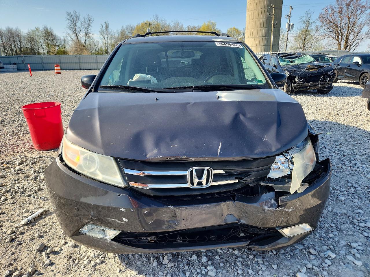 2013 Honda Odyssey Touring Gray vin: 5FNRL5H93DB079606