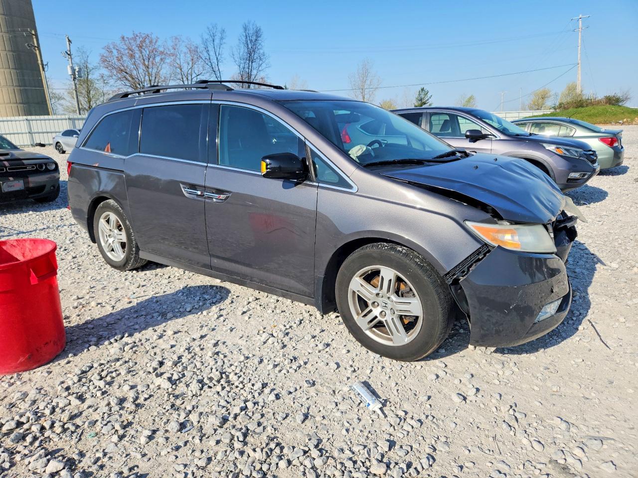 2013 Honda Odyssey Touring Gray vin: 5FNRL5H93DB079606