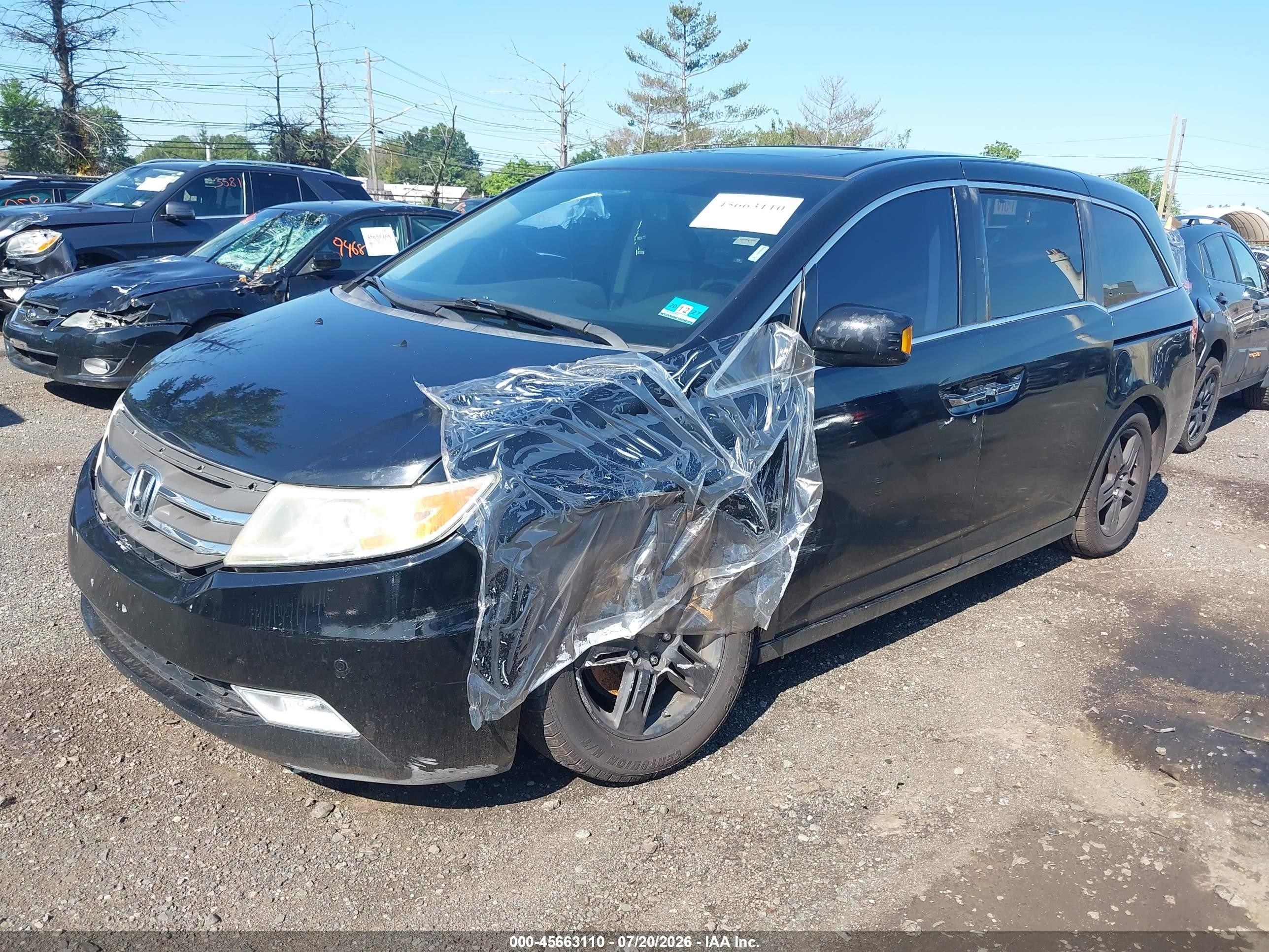 2013 Honda Odyssey Touring/touring Elite Black vin: 5FNRL5H93DB081632