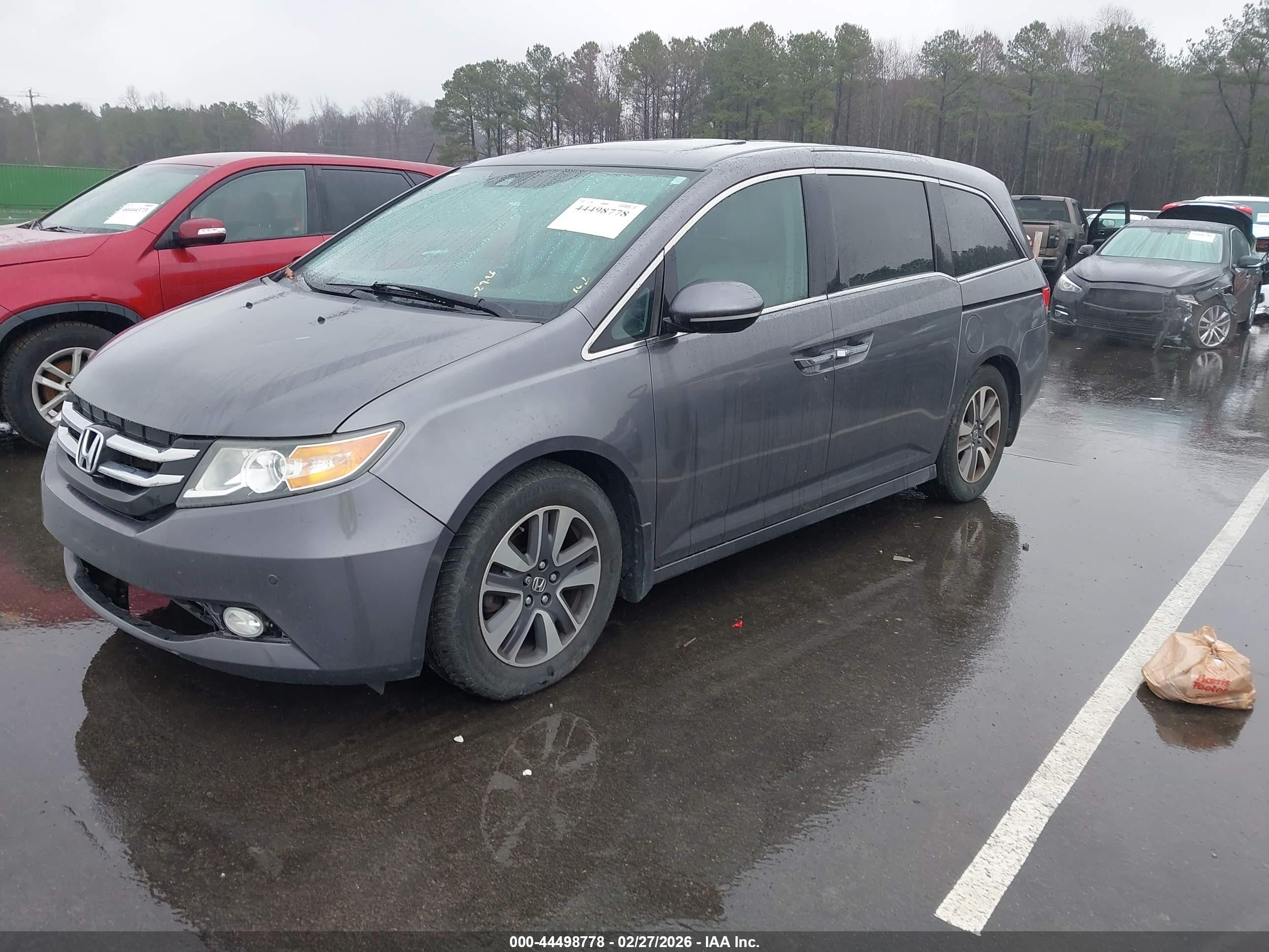 2014 Honda Odyssey Touring/touring Elite Gray vin: 5FNRL5H93EB001117
