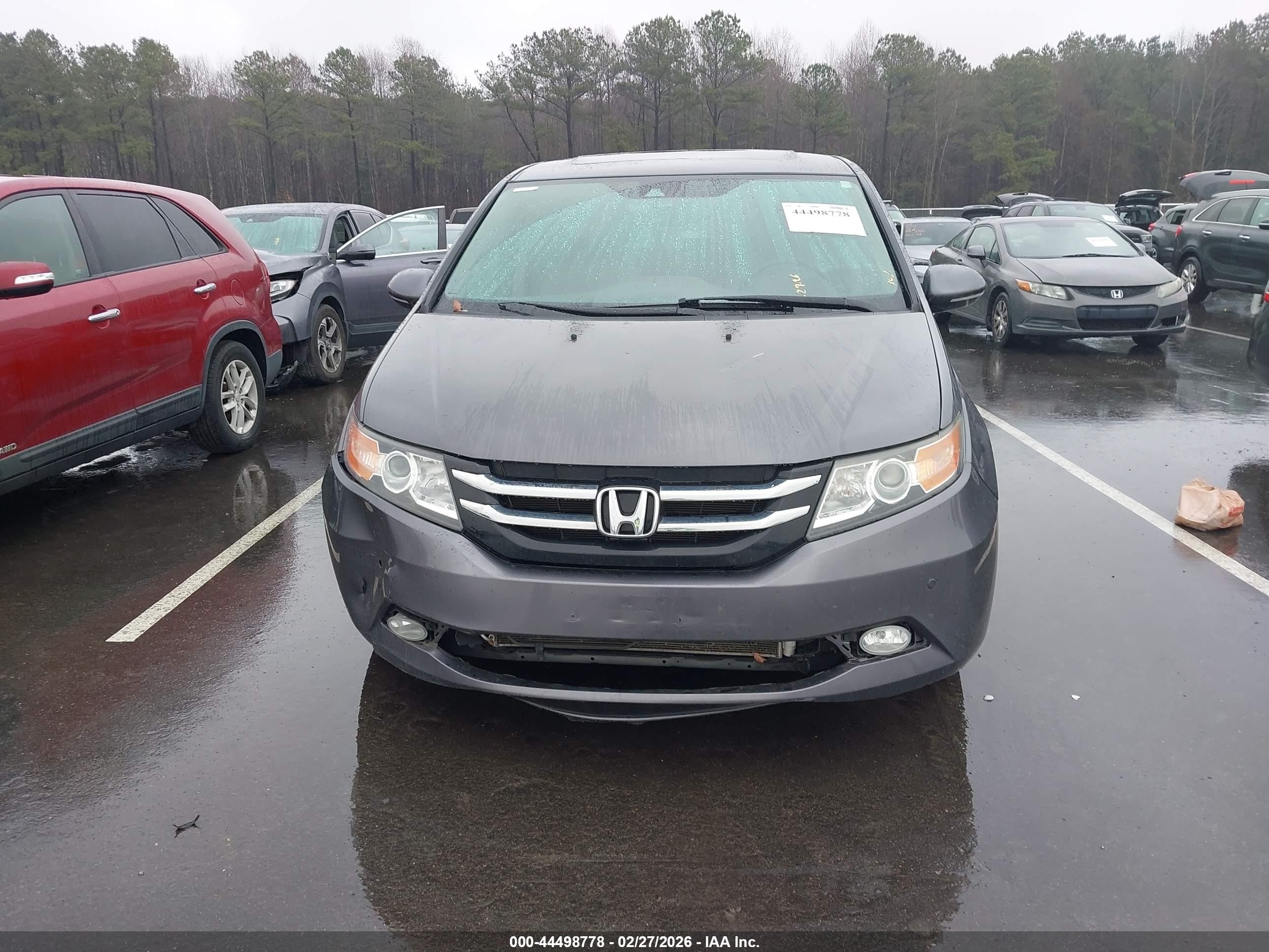 2014 Honda Odyssey Touring/touring Elite Gray vin: 5FNRL5H93EB001117