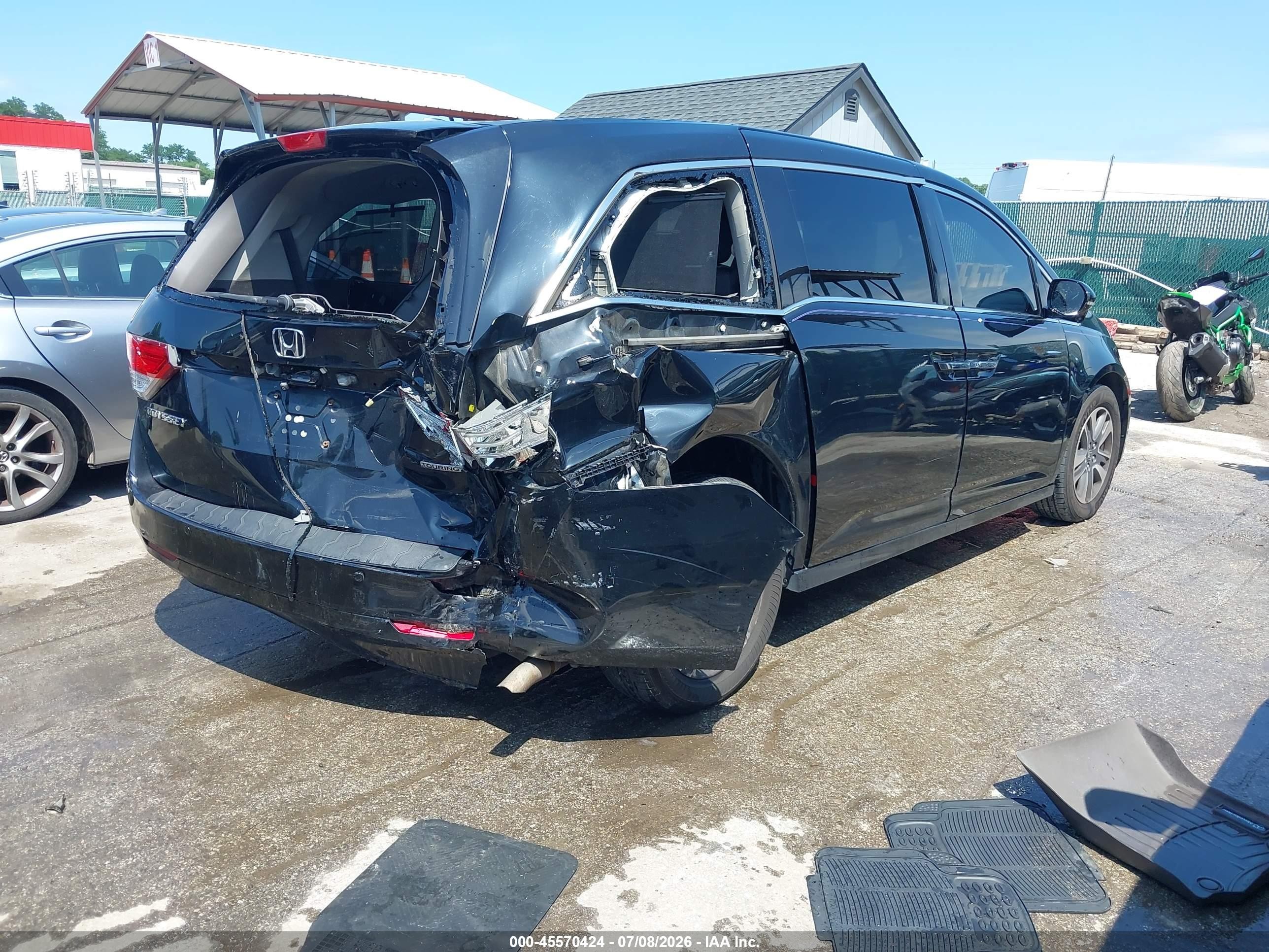 2014 Honda Odyssey Touring/touring Elite Black vin: 5FNRL5H93EB001831