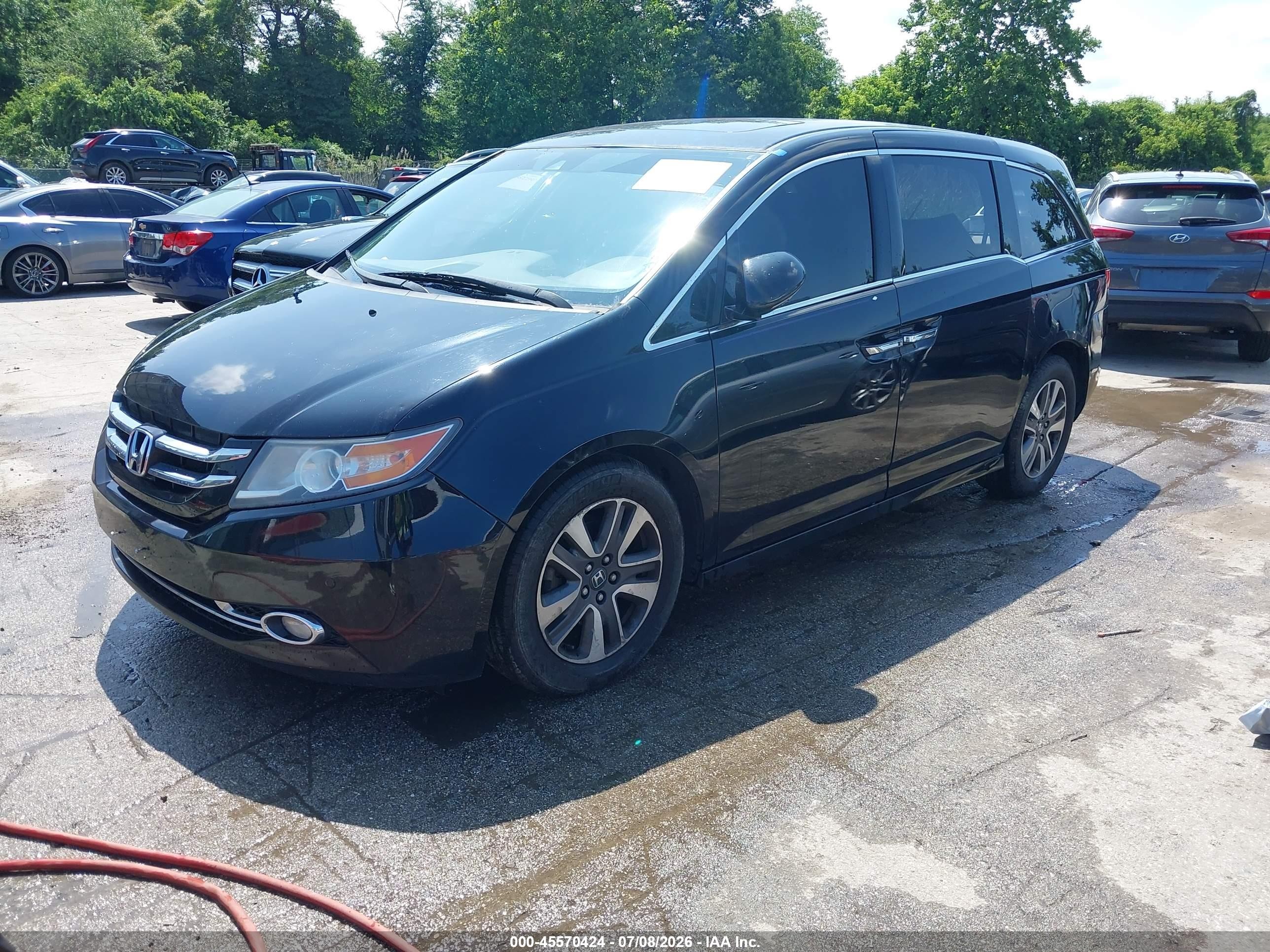 2014 Honda Odyssey Touring/touring Elite Black vin: 5FNRL5H93EB001831