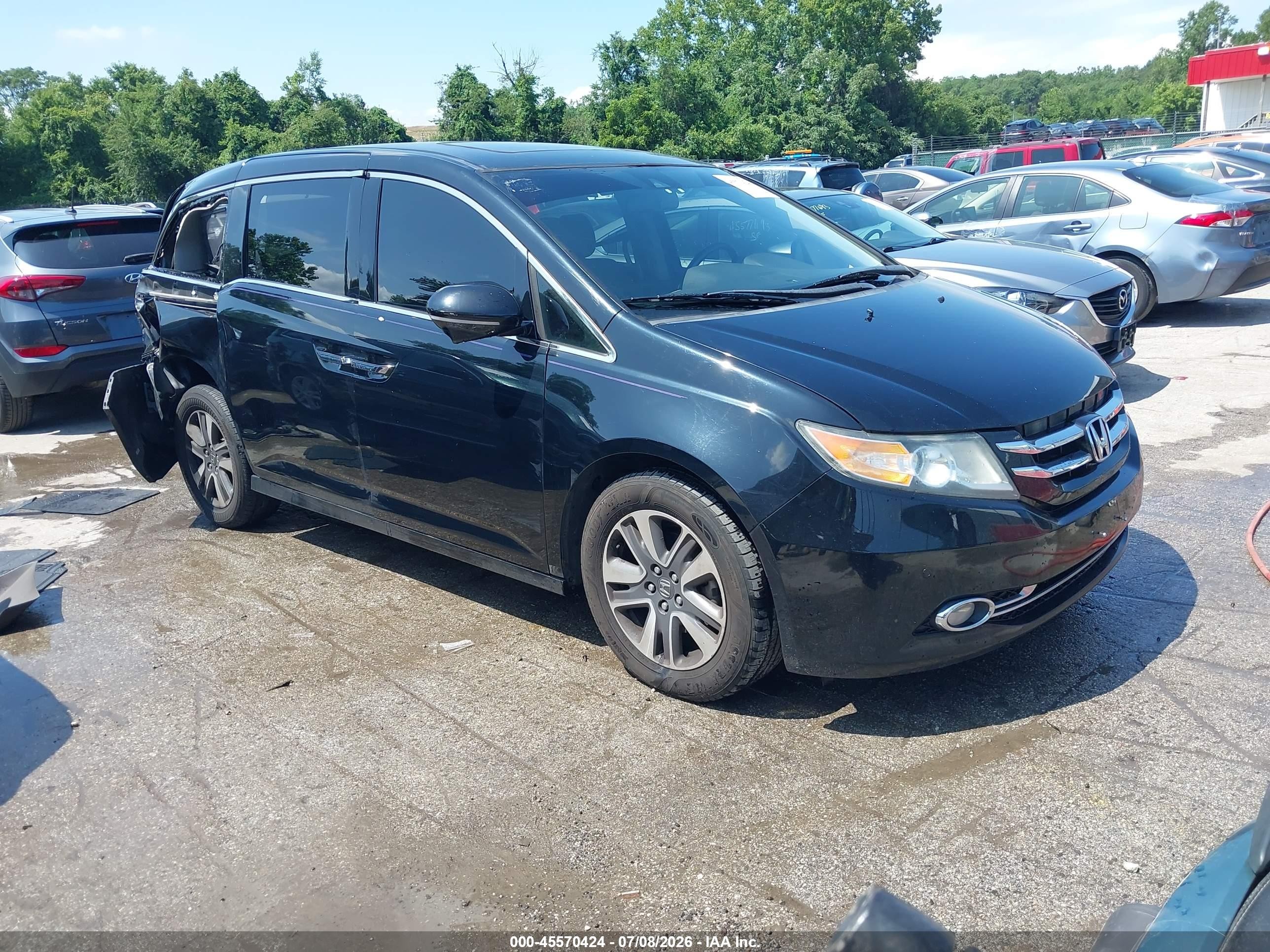 2014 Honda Odyssey Touring/touring Elite Black vin: 5FNRL5H93EB001831