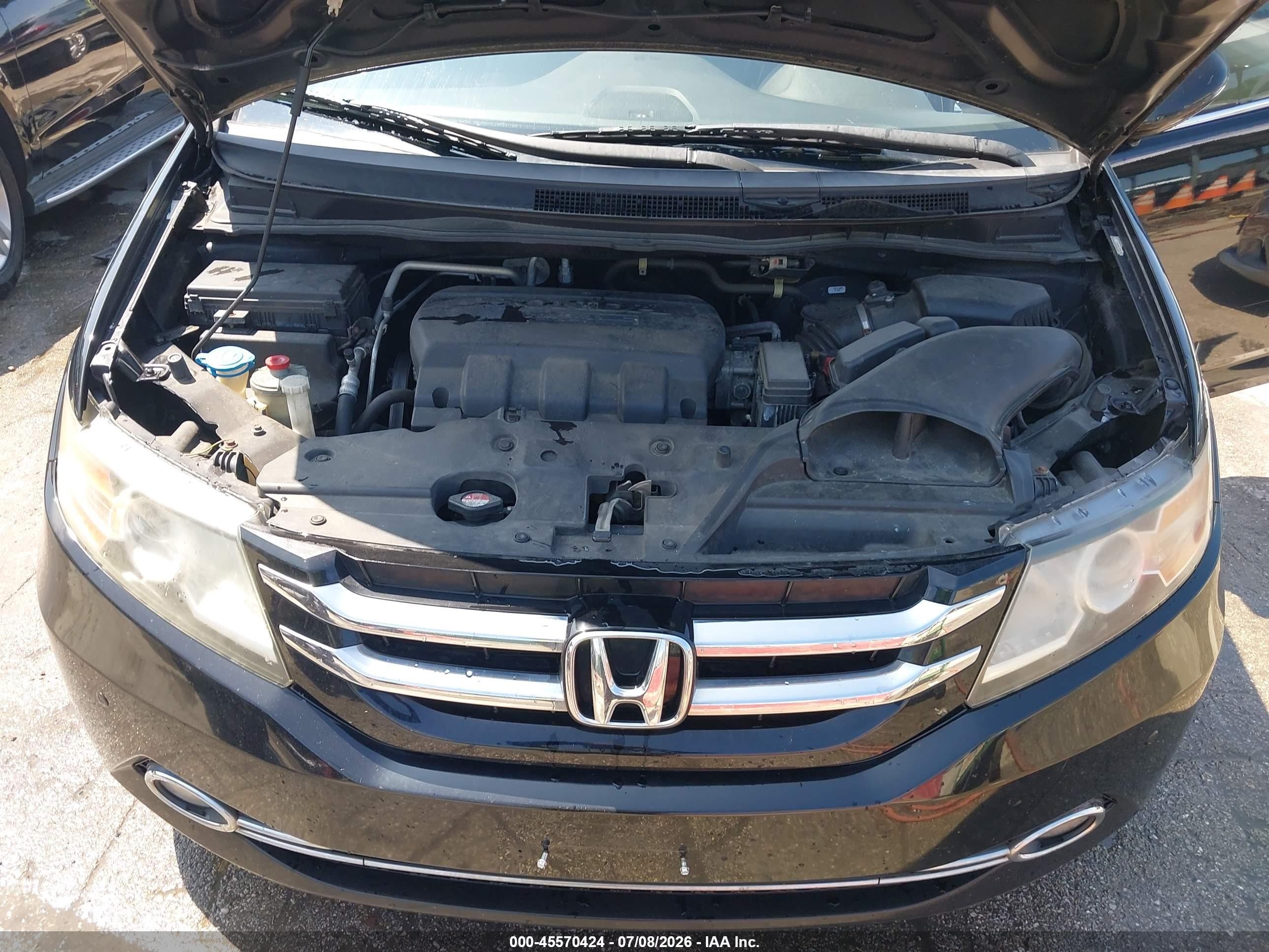 2014 Honda Odyssey Touring/touring Elite Black vin: 5FNRL5H93EB001831