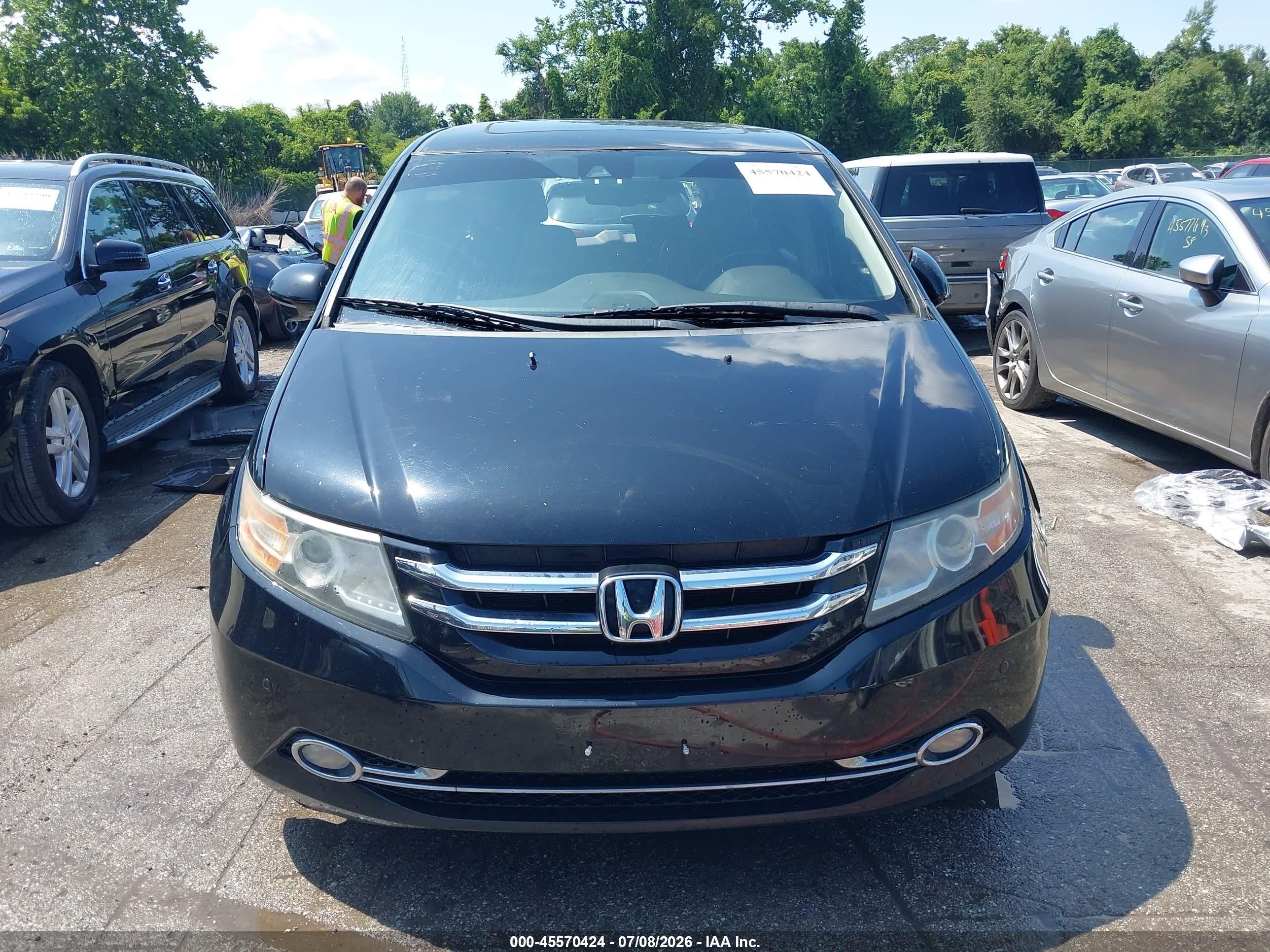 2014 Honda Odyssey Touring/touring Elite Black vin: 5FNRL5H93EB001831