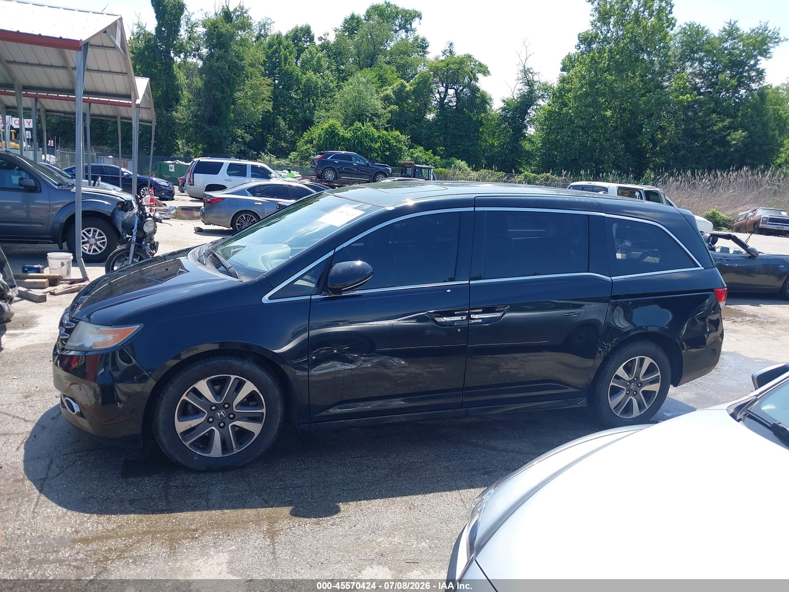 2014 Honda Odyssey Touring/touring Elite Black vin: 5FNRL5H93EB001831