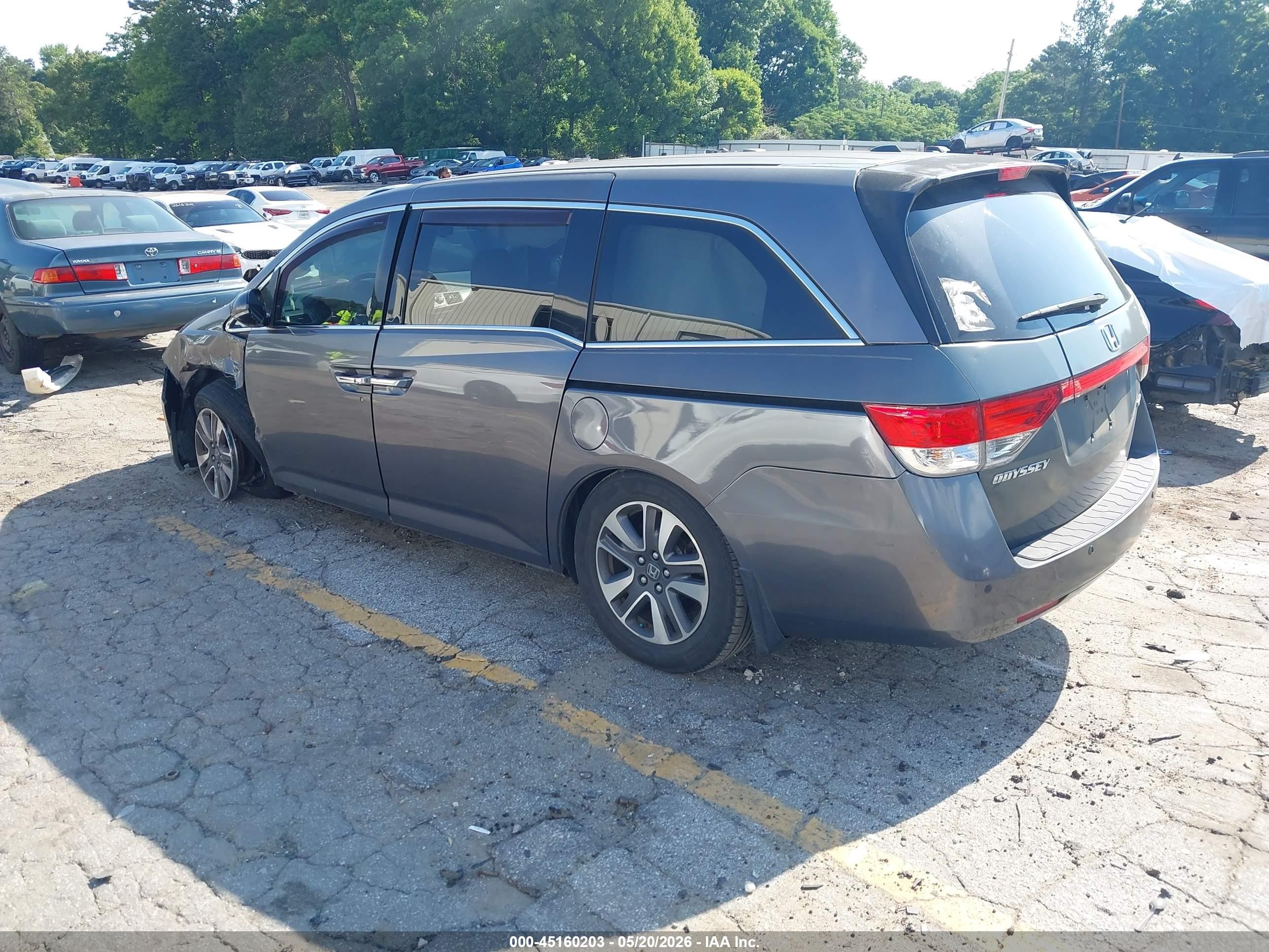 2014 Honda Odyssey Touring/touring Elite Gray vin: 5FNRL5H93EB009895