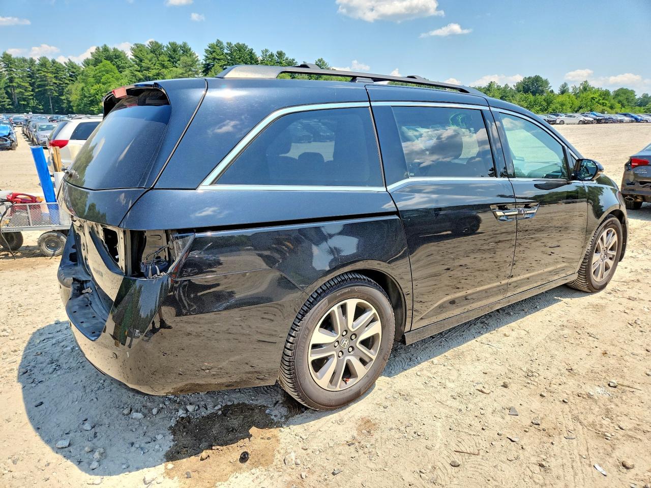 2014 Honda Odyssey Touring Black vin: 5FNRL5H93EB028656
