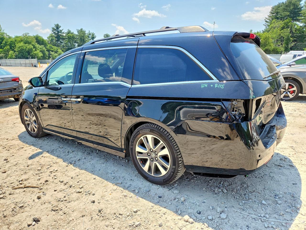 2014 Honda Odyssey Touring Black vin: 5FNRL5H93EB028656