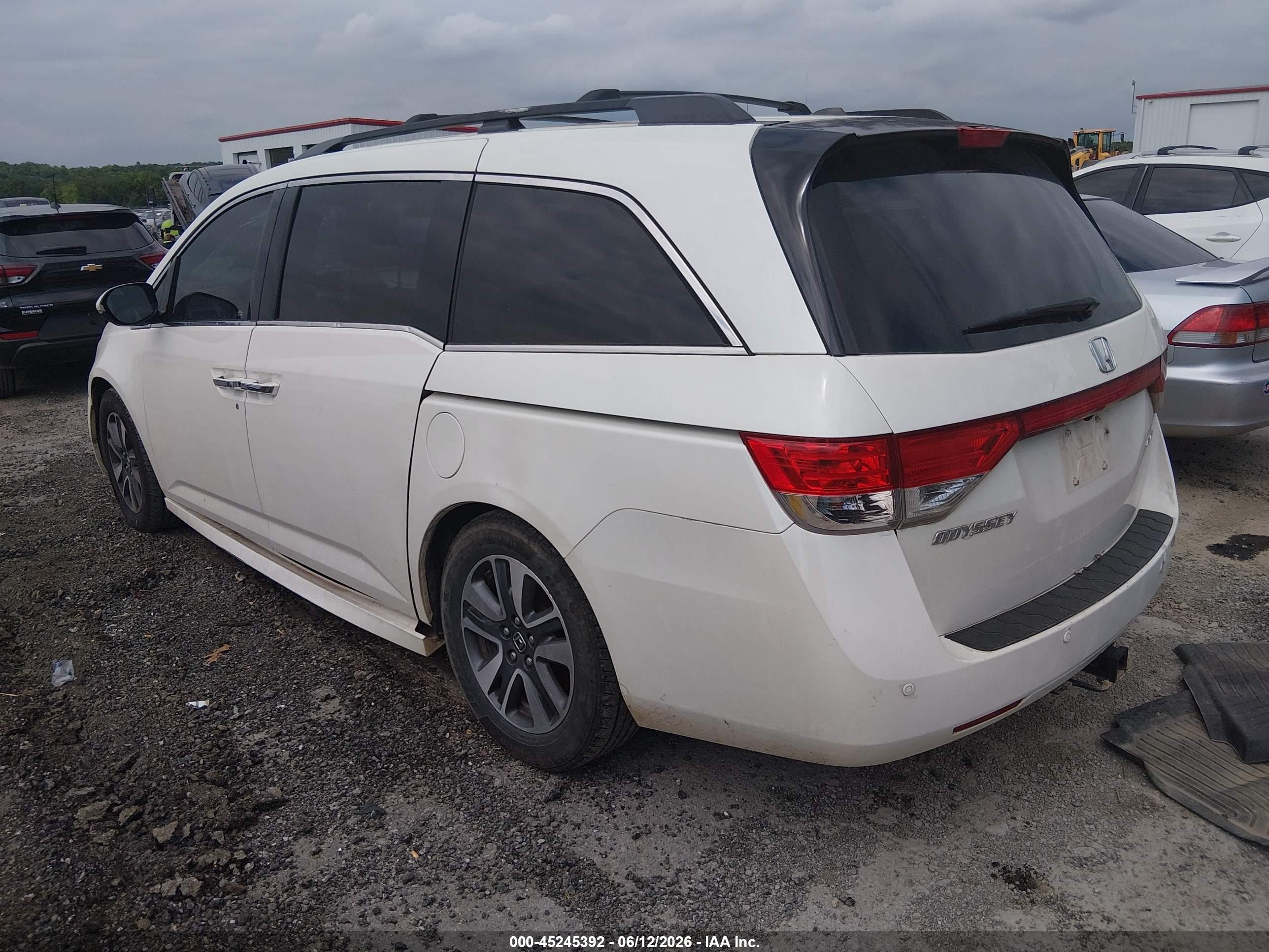 2014 Honda Odyssey Touring/touring Elite White vin: 5FNRL5H93EB032934