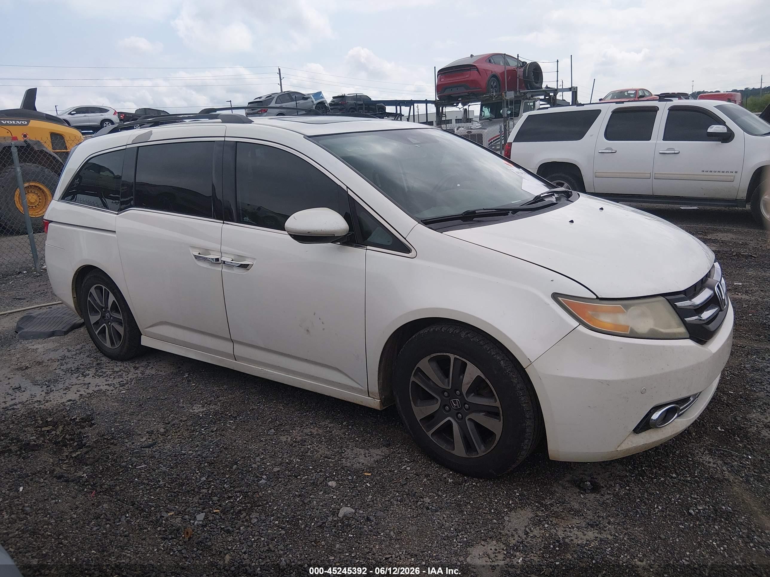 2014 Honda Odyssey Touring/touring Elite White vin: 5FNRL5H93EB032934