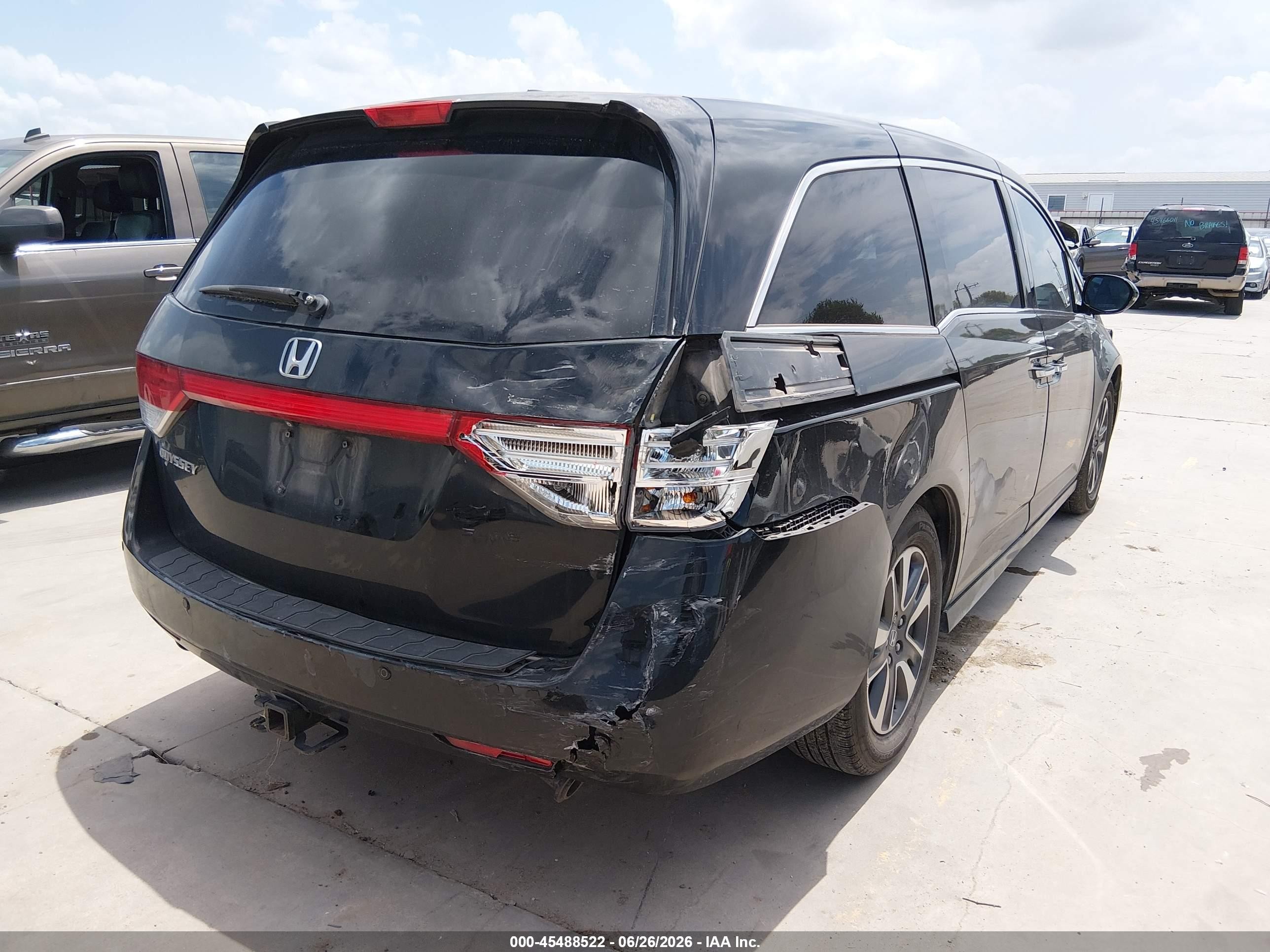 2014 Honda Odyssey Touring/touring Elite Black vin: 5FNRL5H93EB094382