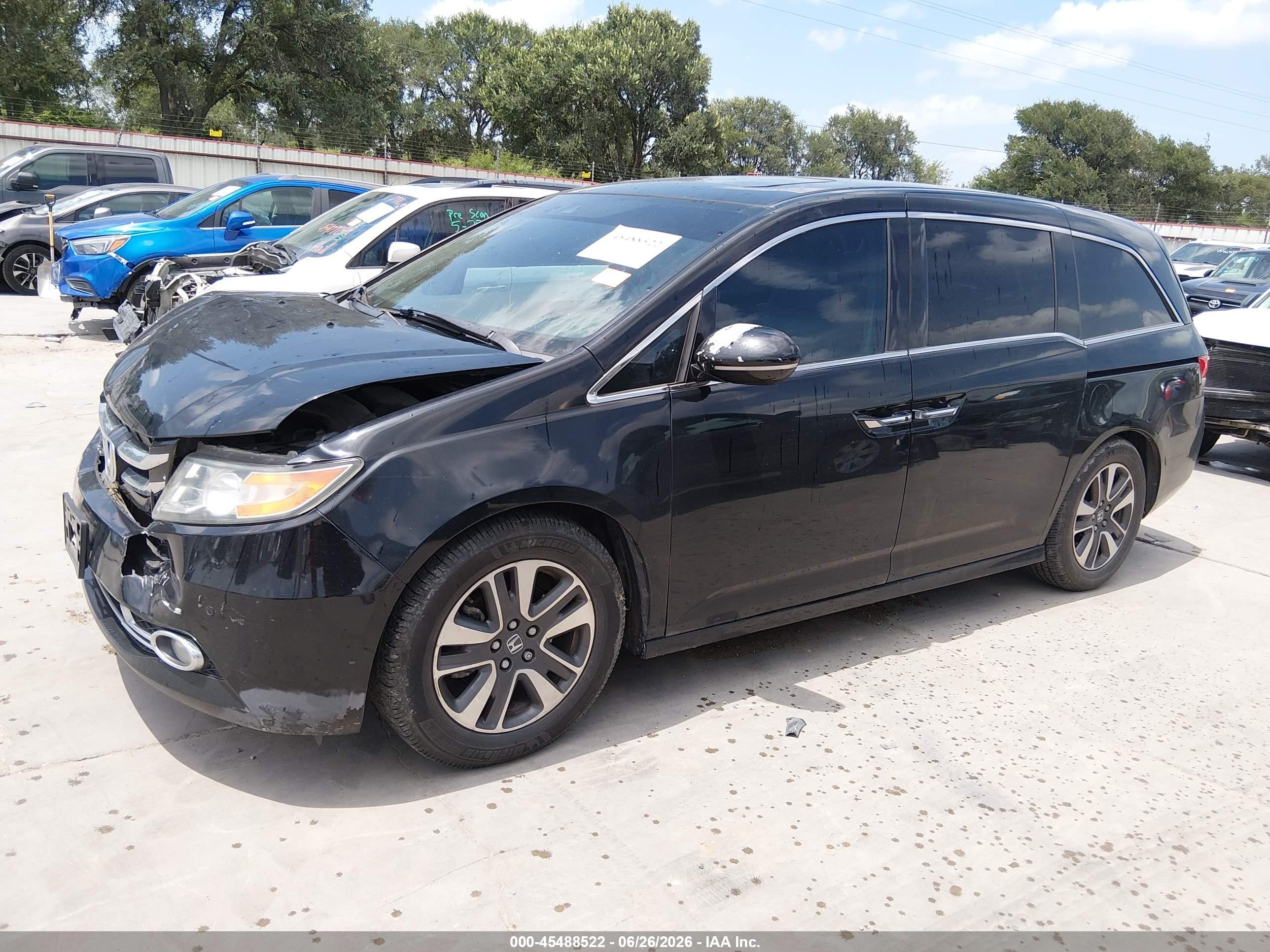 2014 Honda Odyssey Touring/touring Elite Black vin: 5FNRL5H93EB094382