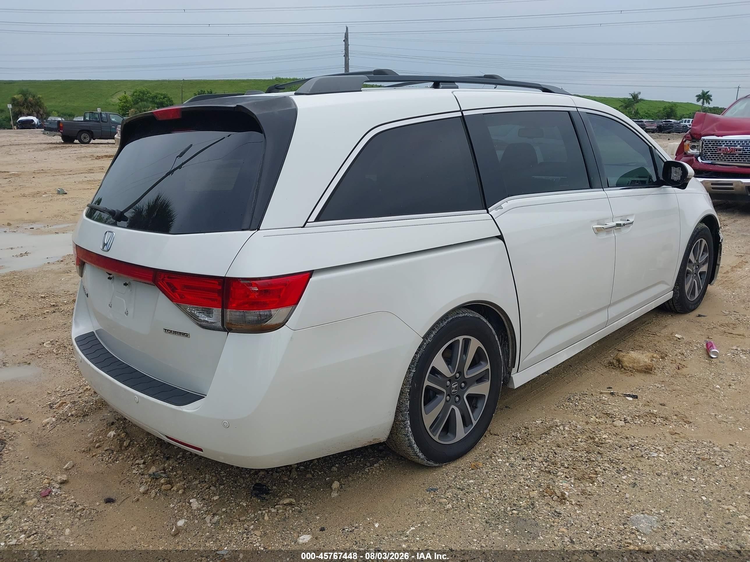 2014 Honda Odyssey Touring/touring Elite White vin: 5FNRL5H93EB125002