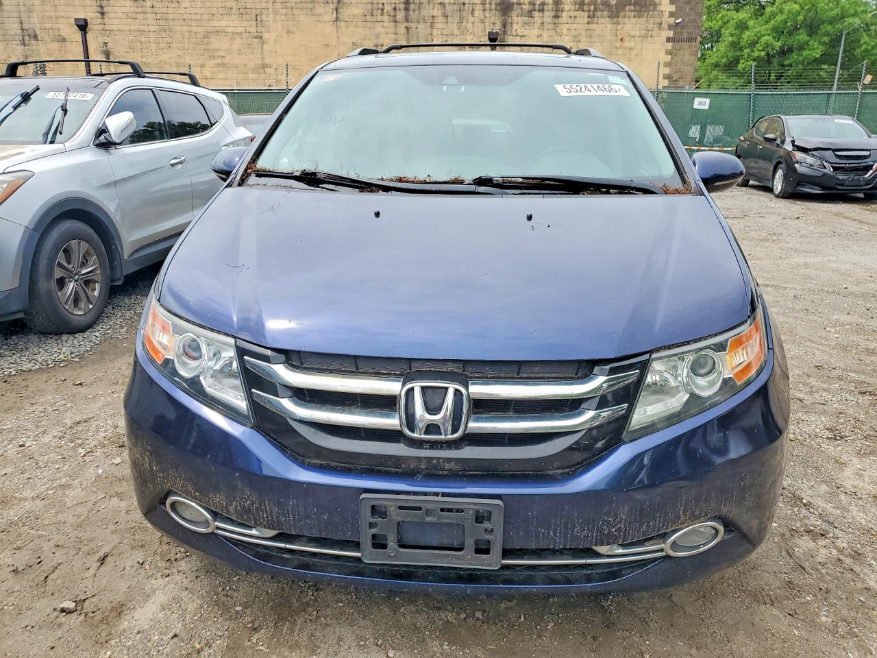 2014 Honda Odyssey Touring Blue vin: 5FNRL5H93EB131219