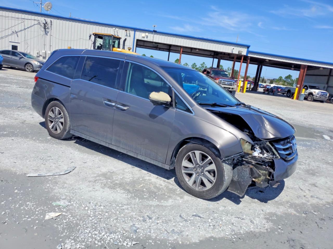 2015 Honda Odyssey Touring Gray vin: 5FNRL5H93FB070813