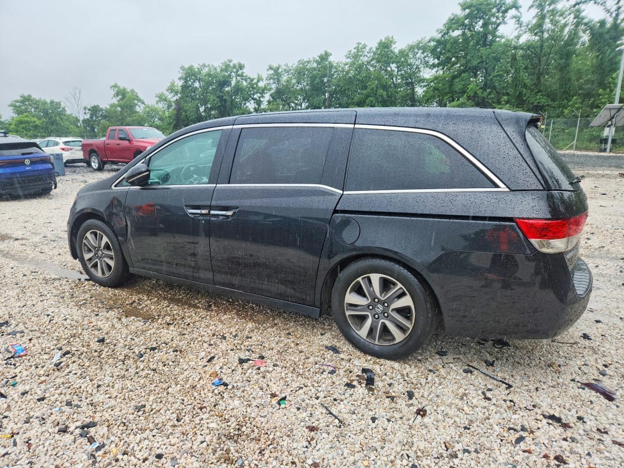2015 Honda Odyssey Touring Black vin: 5FNRL5H93FB104345