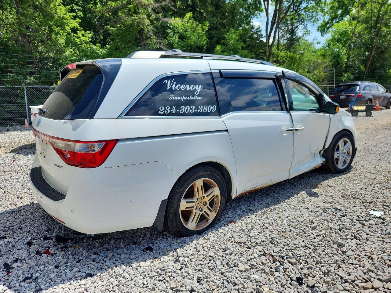 2011 Honda Odyssey Touring Белый vin: 5FNRL5H94BB014759