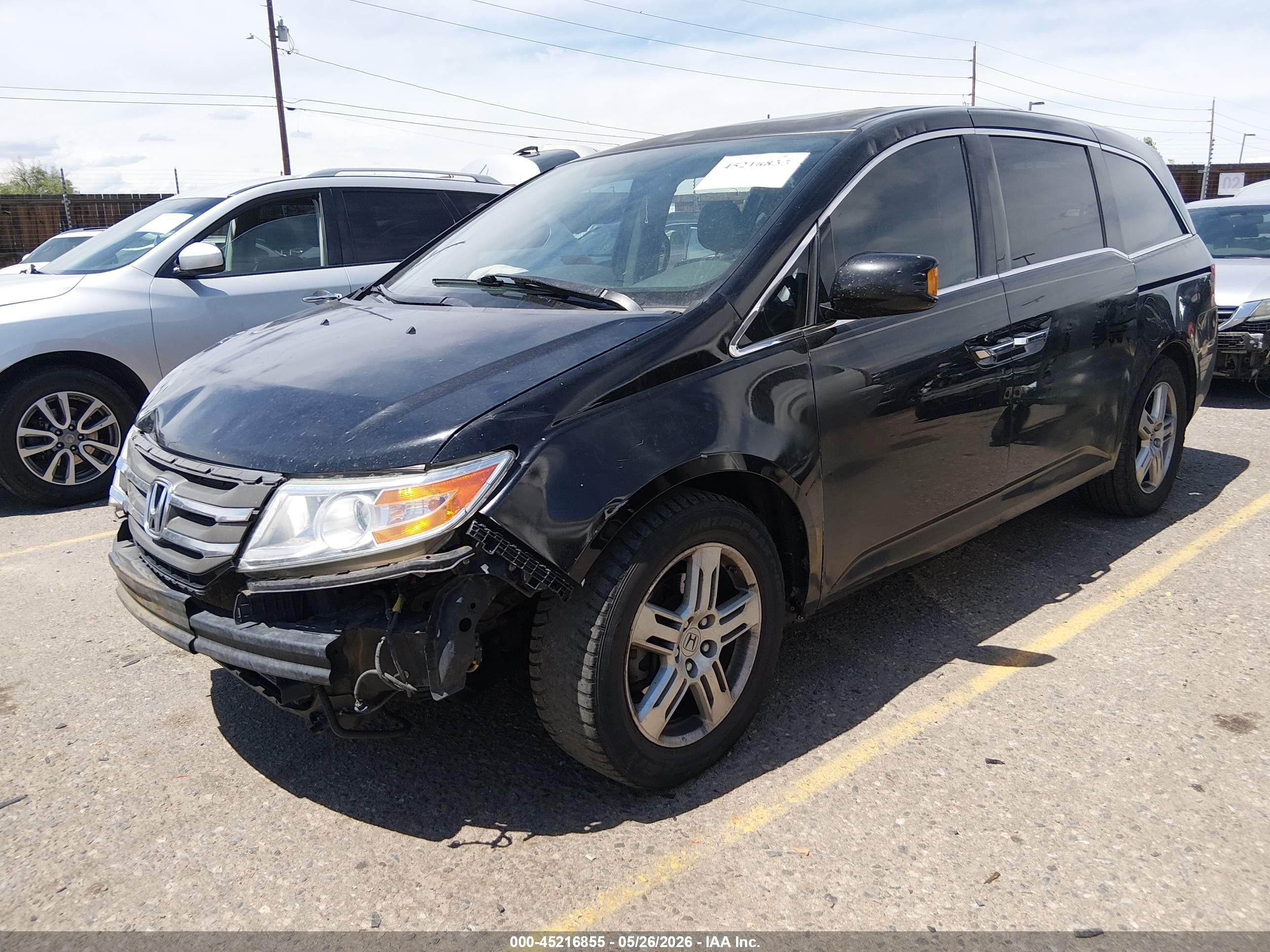 2011 Honda Odyssey Touring/touring Elite Black vin: 5FNRL5H94BB089915