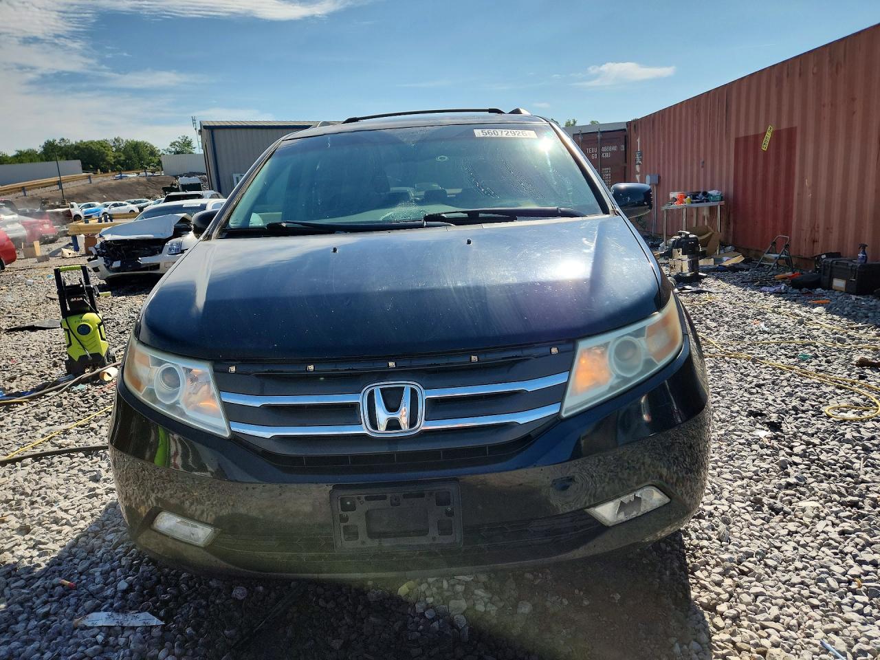 2012 Honda Odyssey Touring Black vin: 5FNRL5H94CB008672