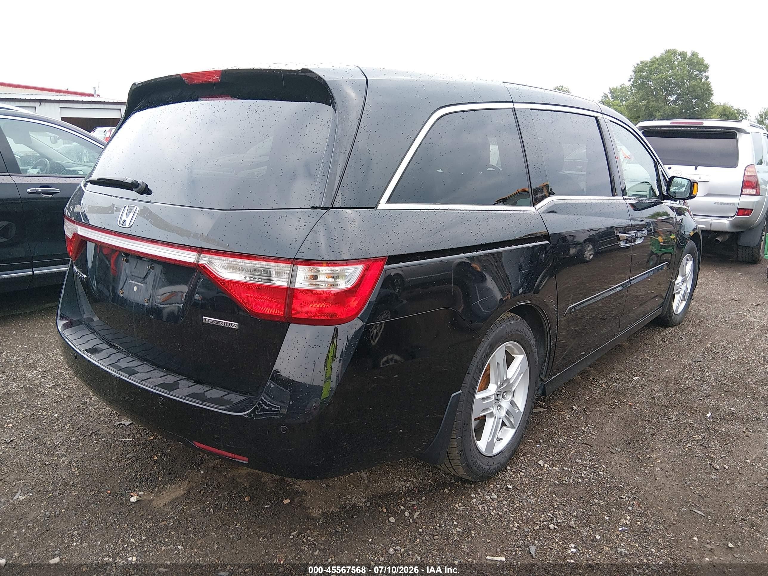 2012 Honda Odyssey Touring/touring Elite Black vin: 5FNRL5H94CB022250