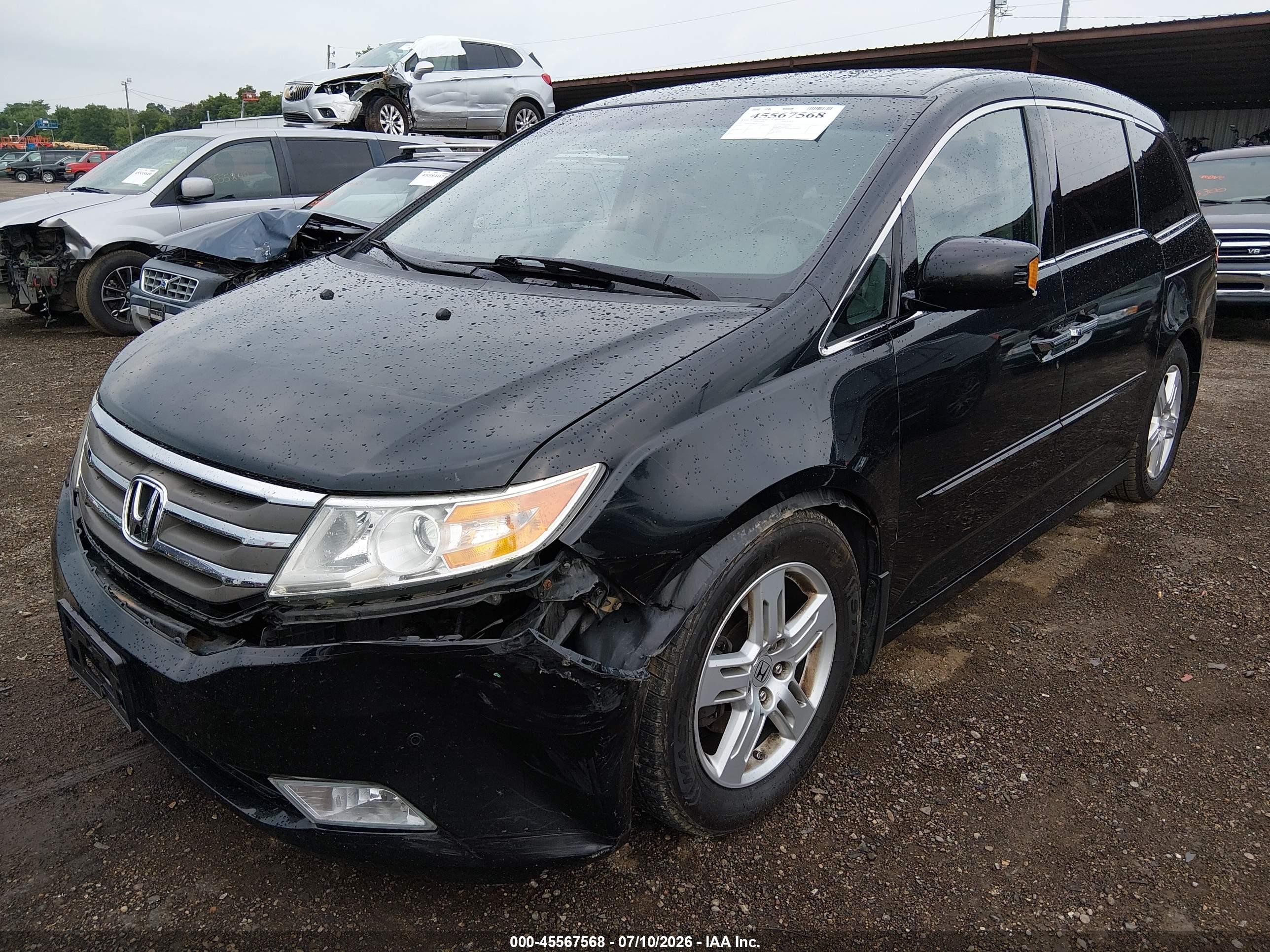 2012 Honda Odyssey Touring/touring Elite Black vin: 5FNRL5H94CB022250