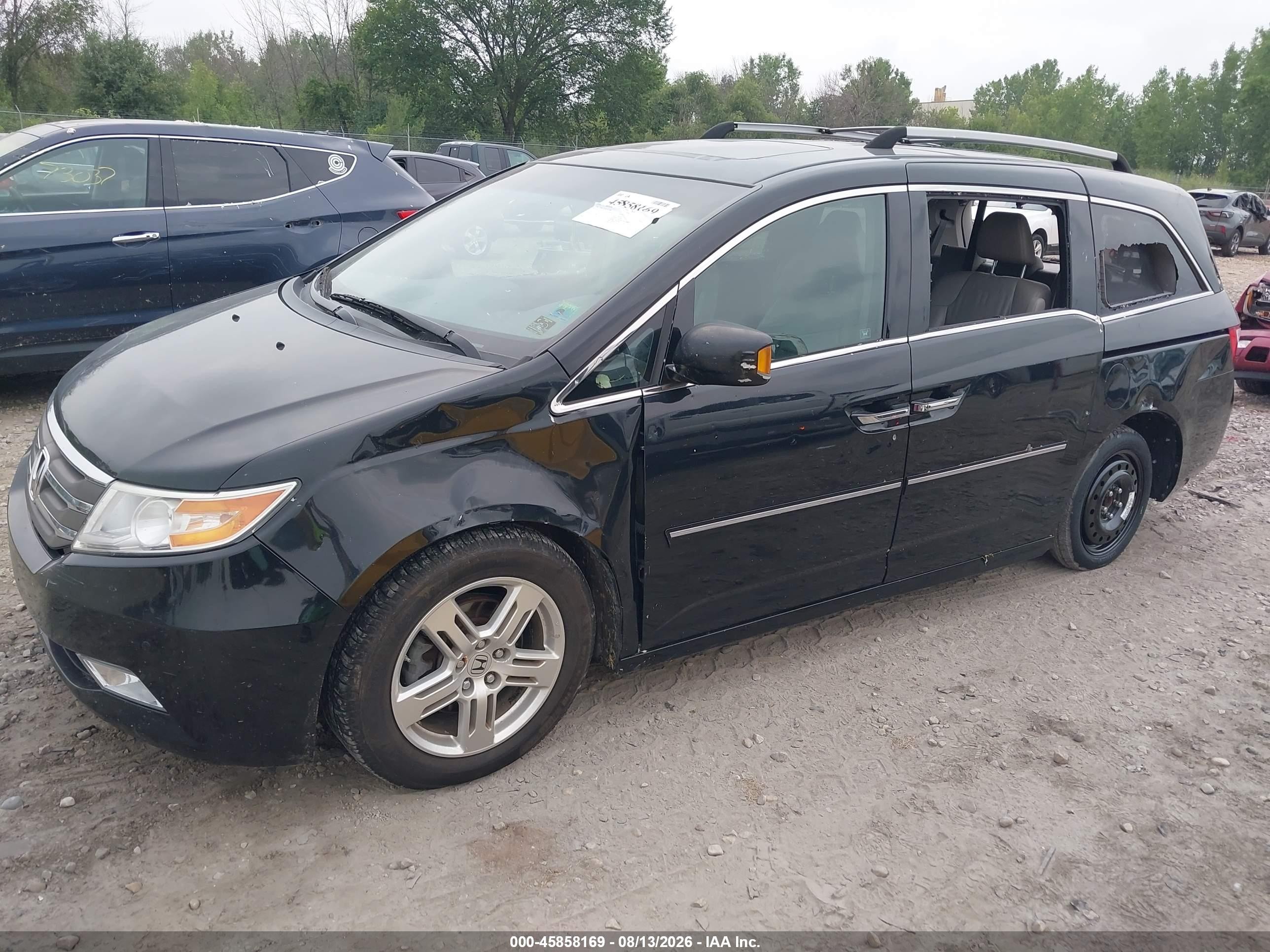 2012 Honda Odyssey Touring/touring Elite Black vin: 5FNRL5H94CB119786