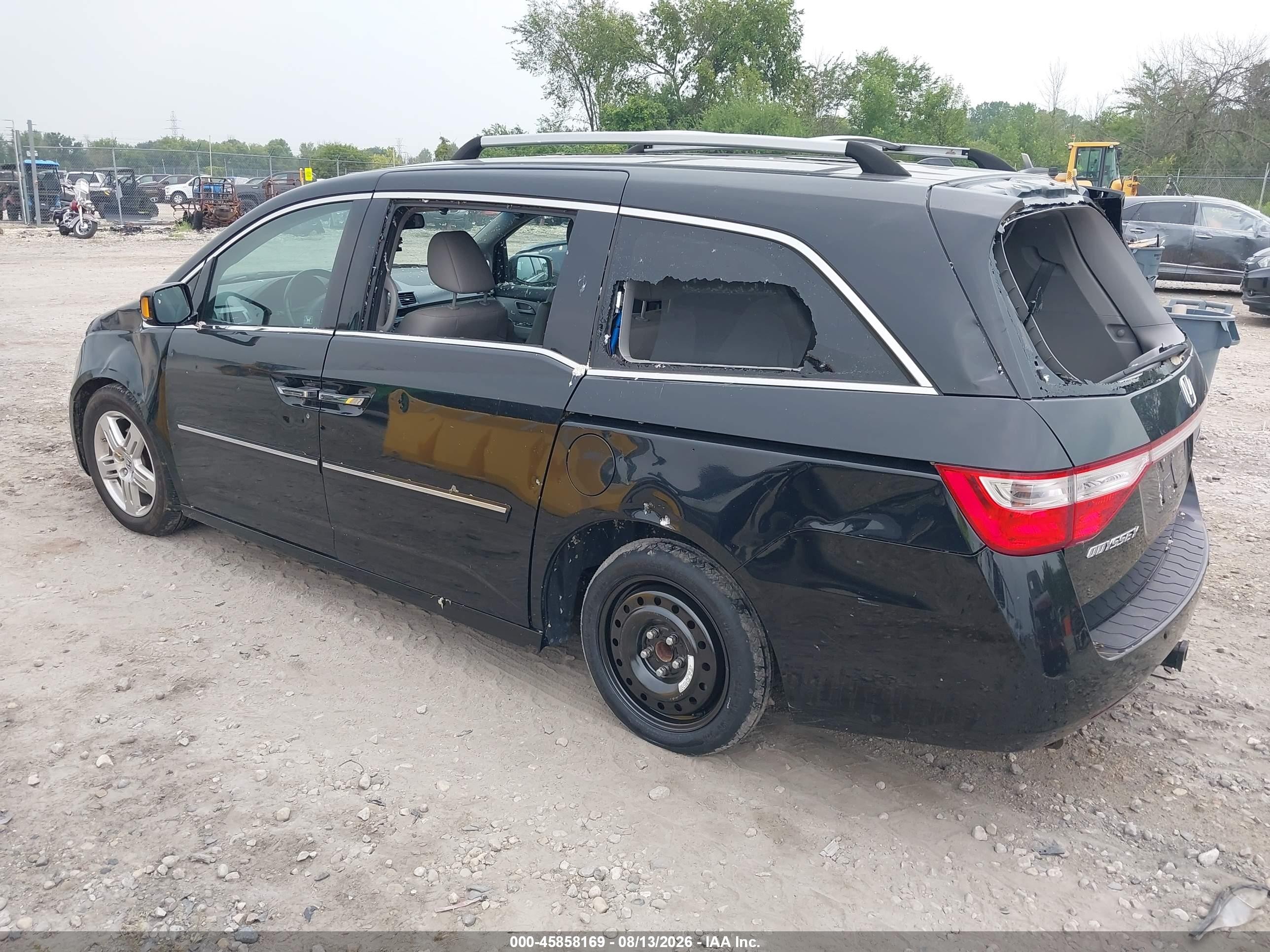 2012 Honda Odyssey Touring/touring Elite Black vin: 5FNRL5H94CB119786