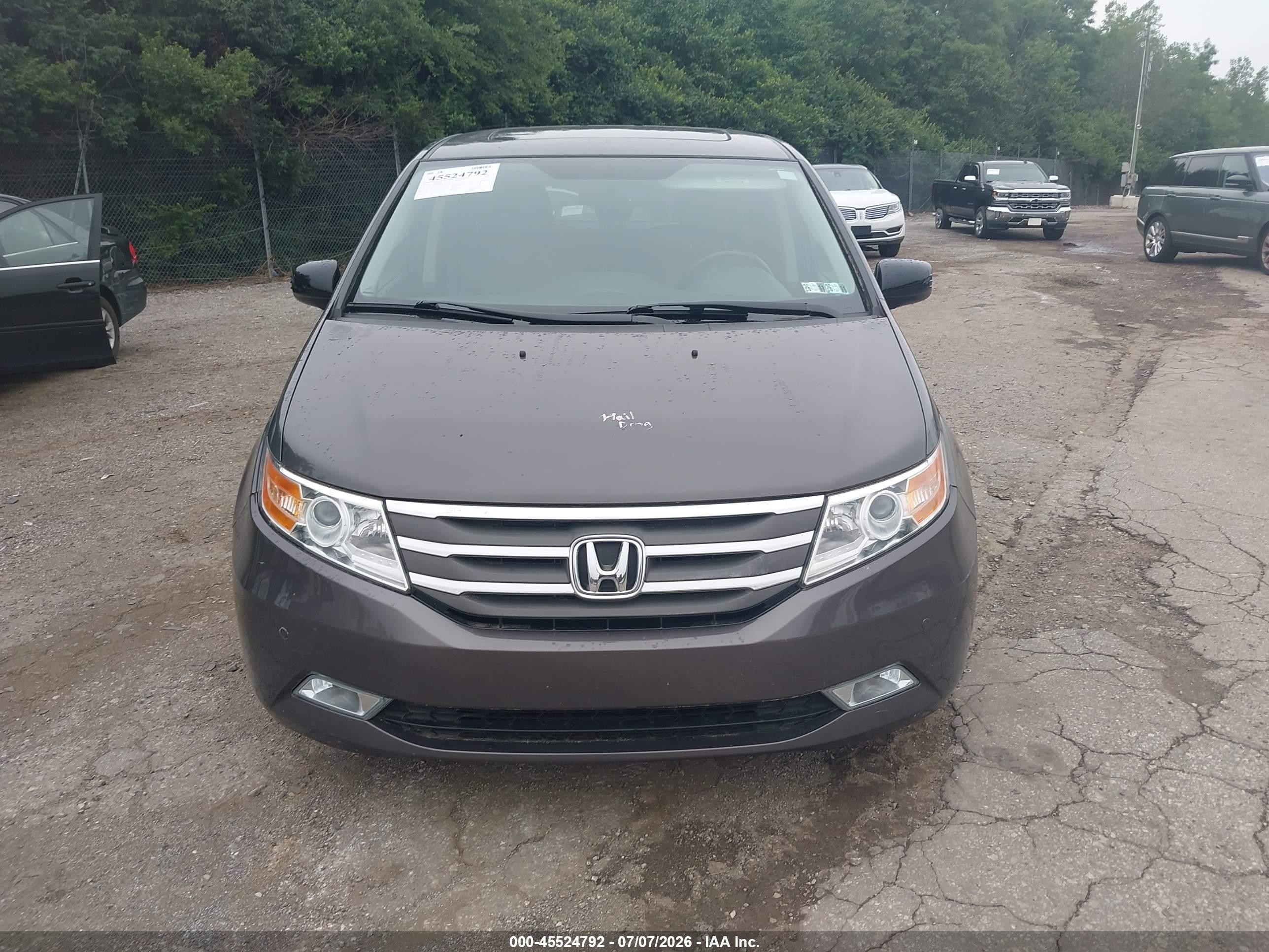 2013 Honda Odyssey Touring/touring Elite Gray vin: 5FNRL5H94DB004333