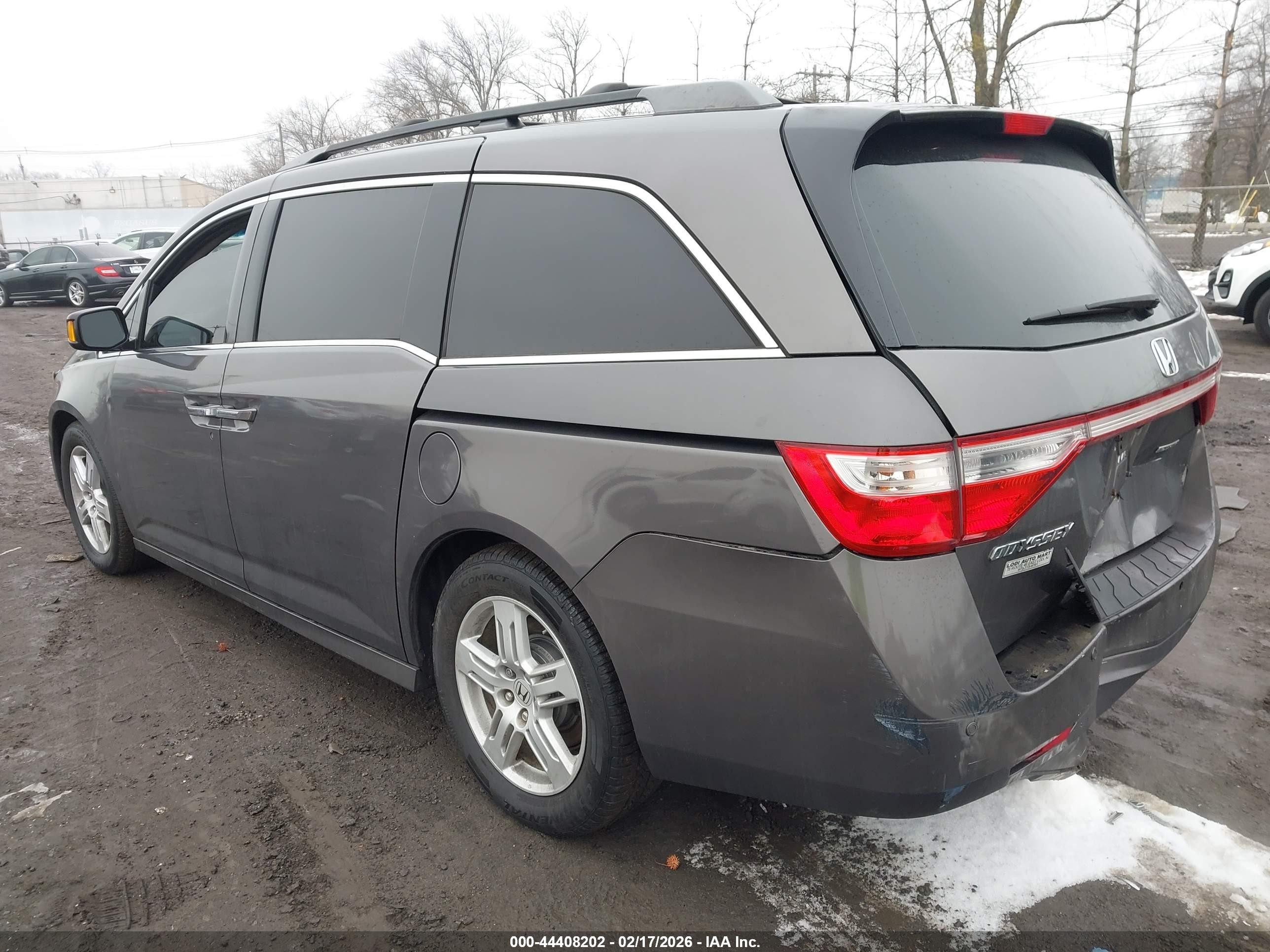 2013 Honda Odyssey Touring/touring Elite Серый vin: 5FNRL5H94DB071398